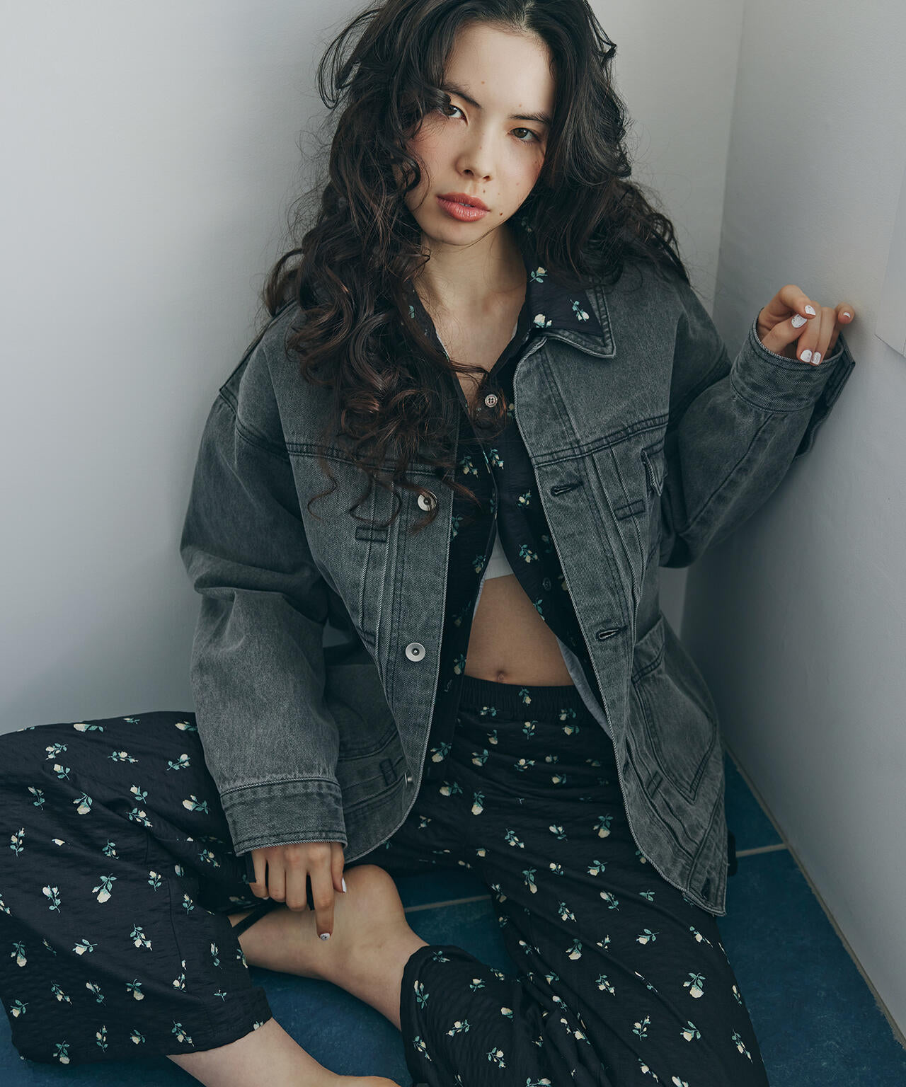 【一部店舗・mix.tokyo 限定カラー:オフホワイト】オーバーデニムブルゾン