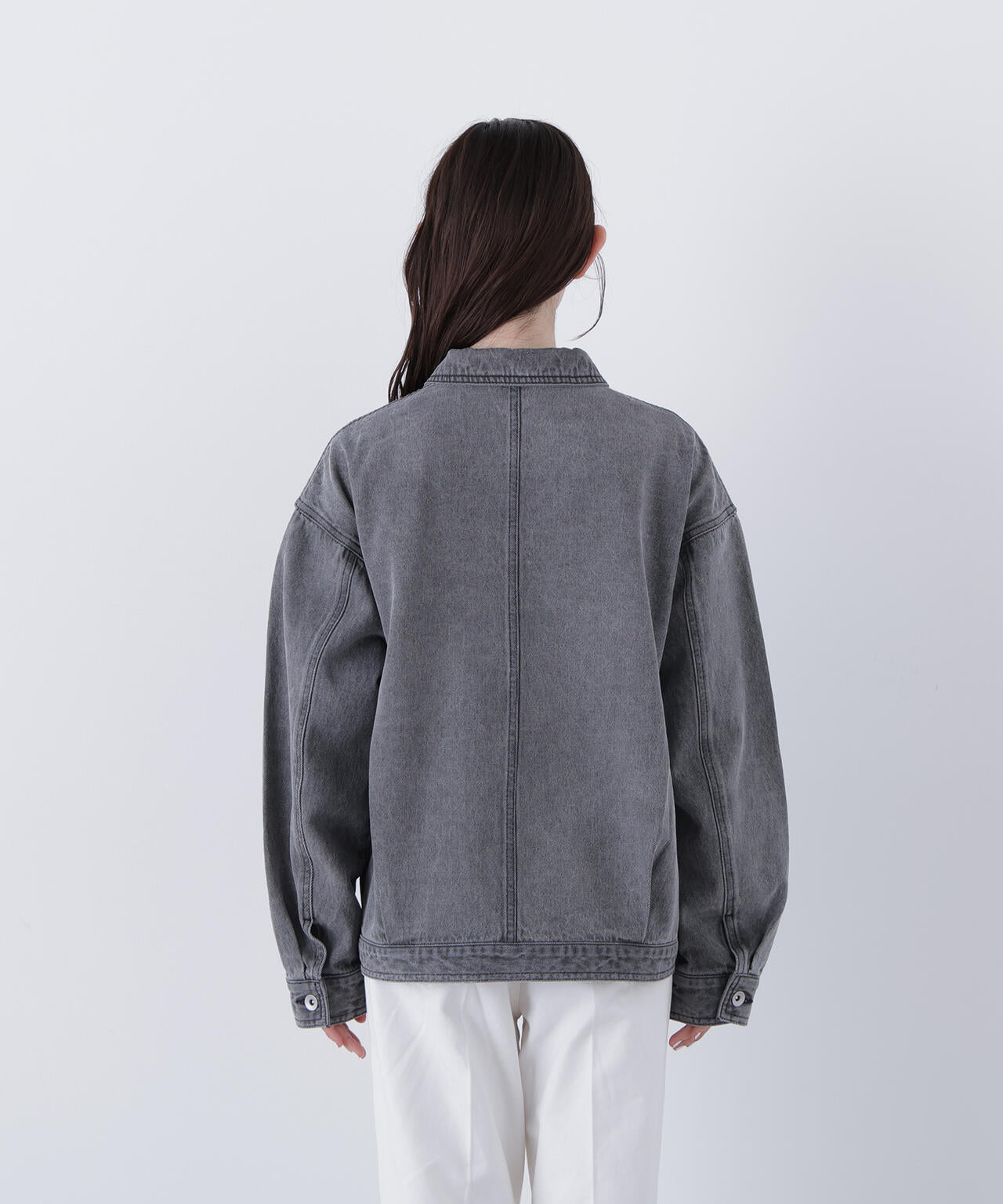 【一部店舗・mix.tokyo 限定カラー:オフホワイト】オーバーデニムブルゾン