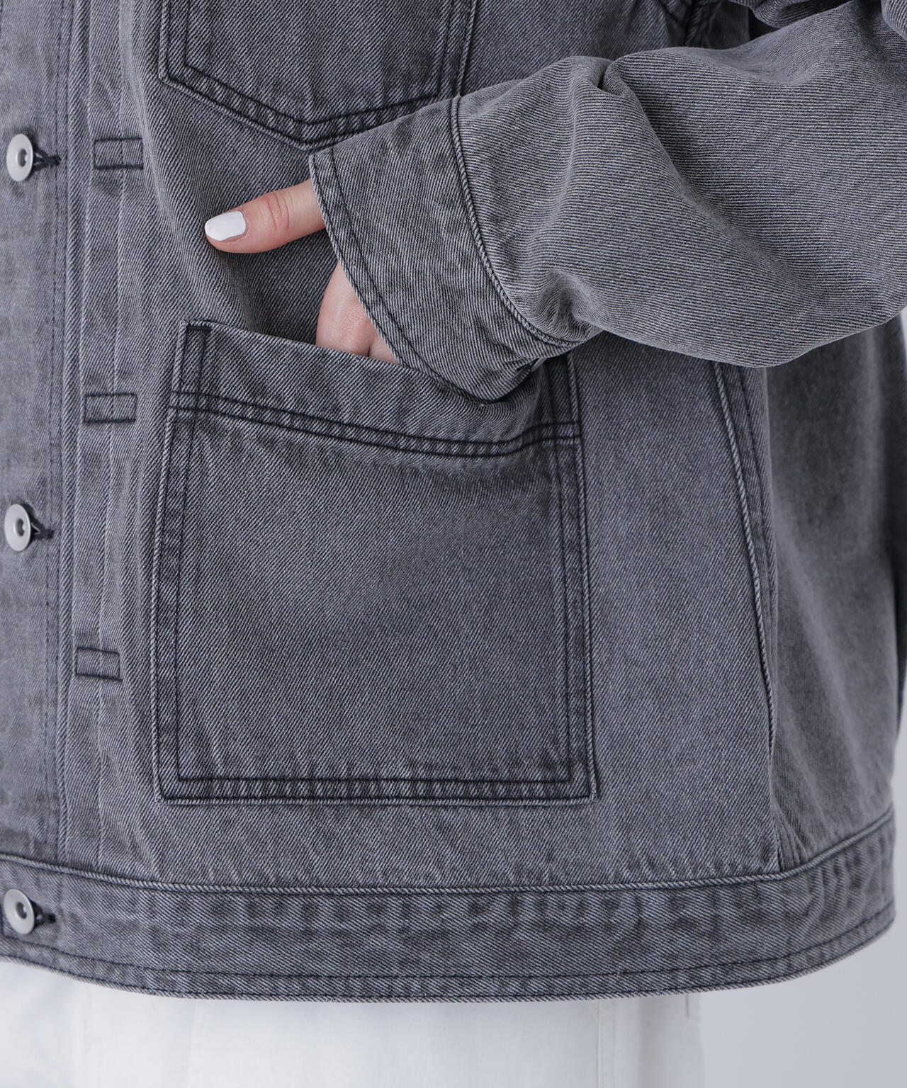 【一部店舗・mix.tokyo 限定カラー:オフホワイト】オーバーデニムブルゾン