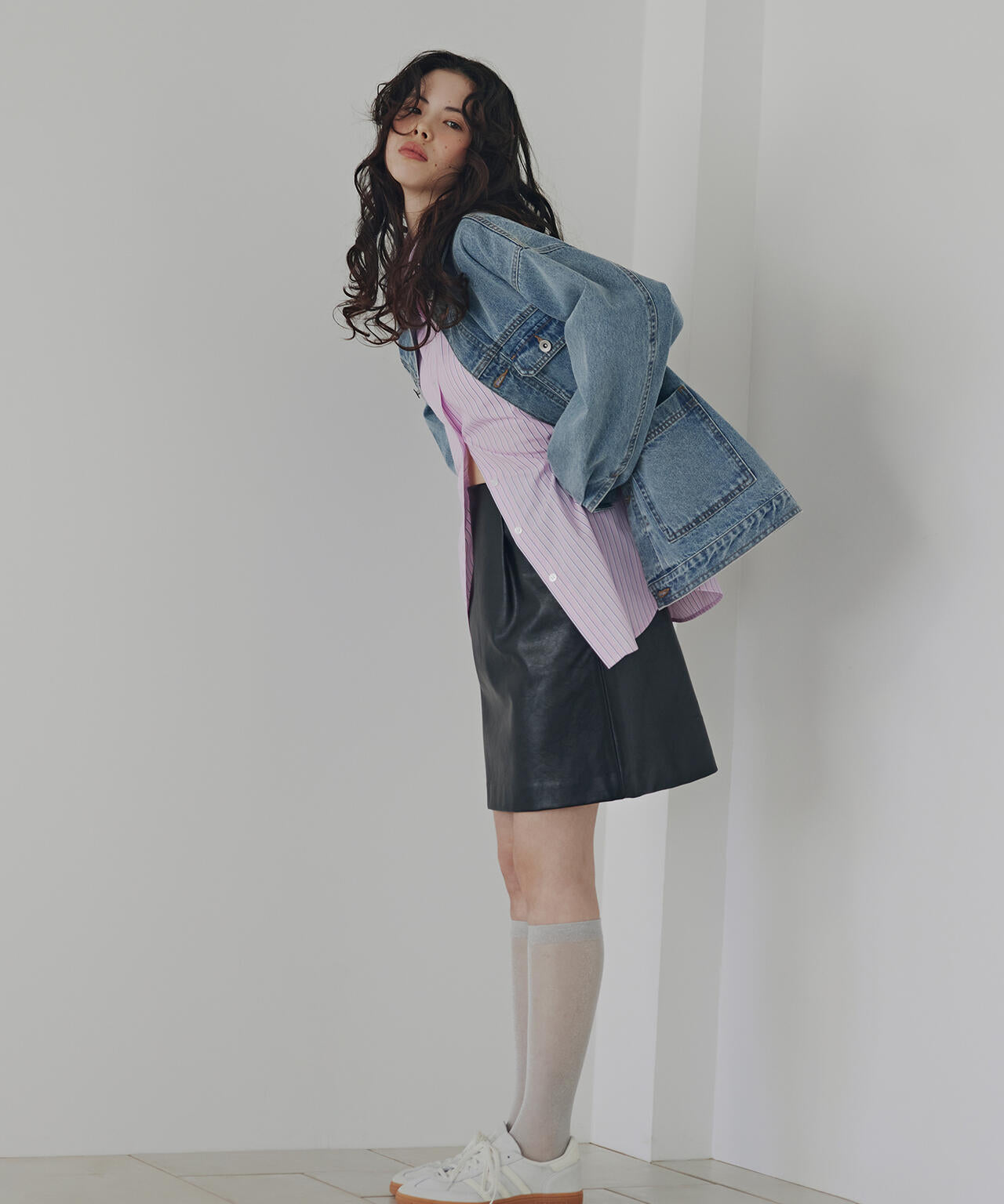 【一部店舗・mix.tokyo 限定カラー:オフホワイト】オーバーデニムブルゾン