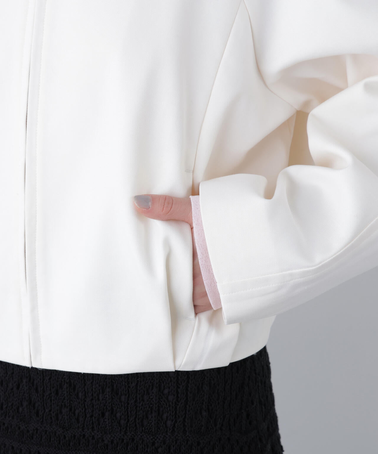 ステンカラーフォルムブルゾン