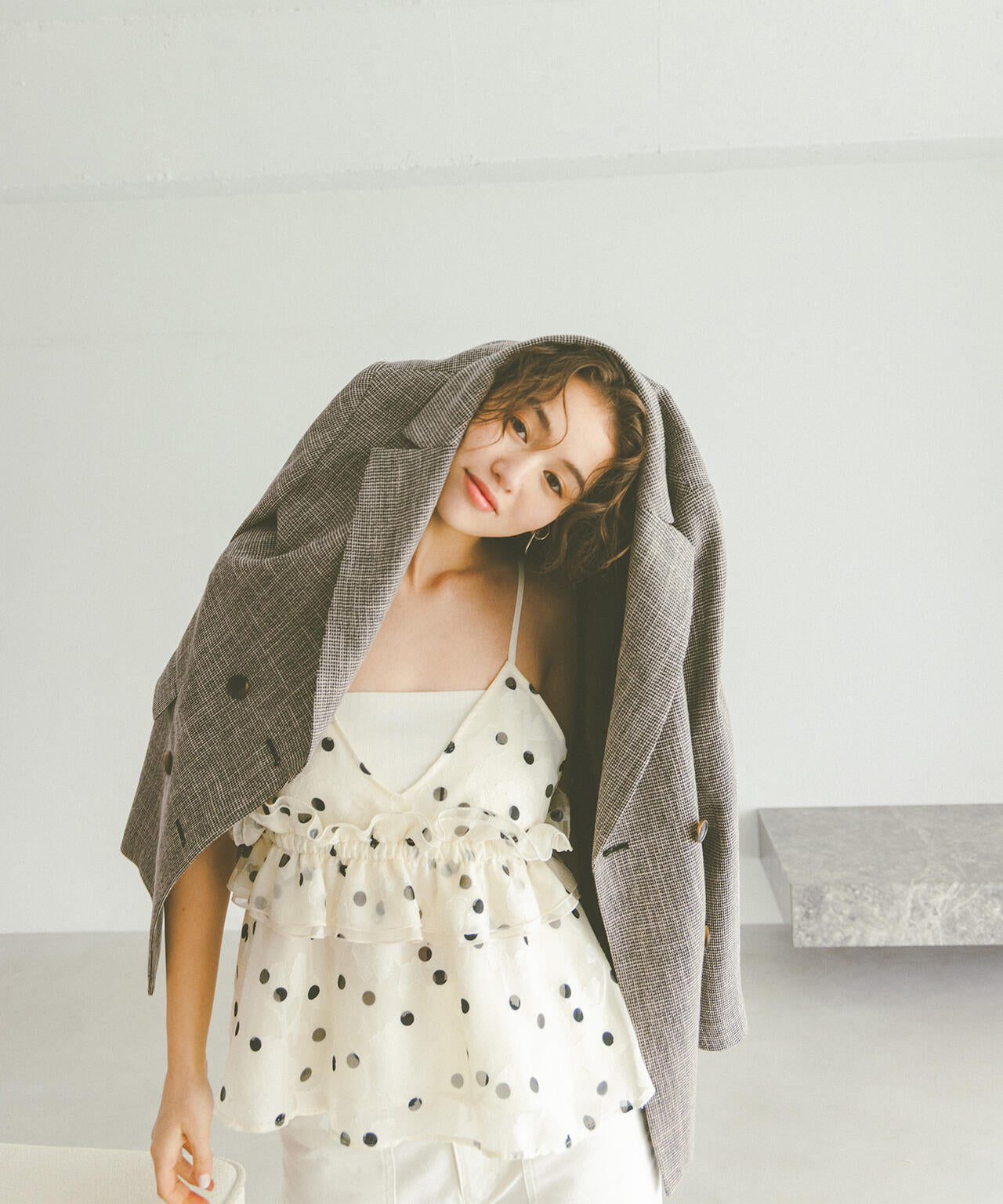 からみ織りダブルジャケット