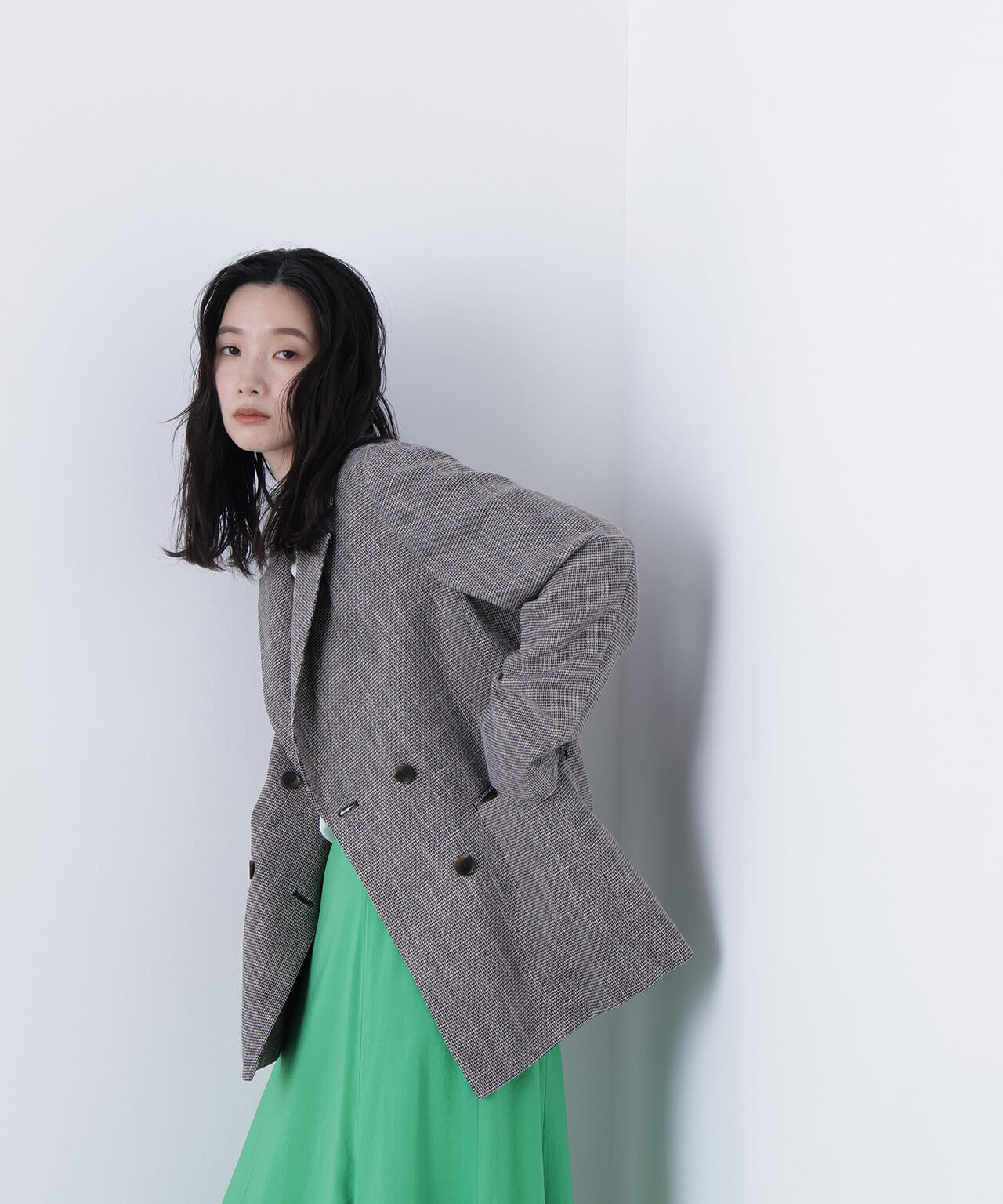 からみ織りダブルジャケット