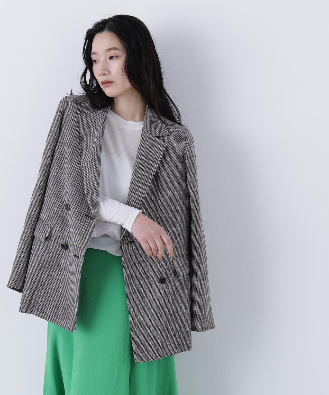 からみ織りダブルジャケット