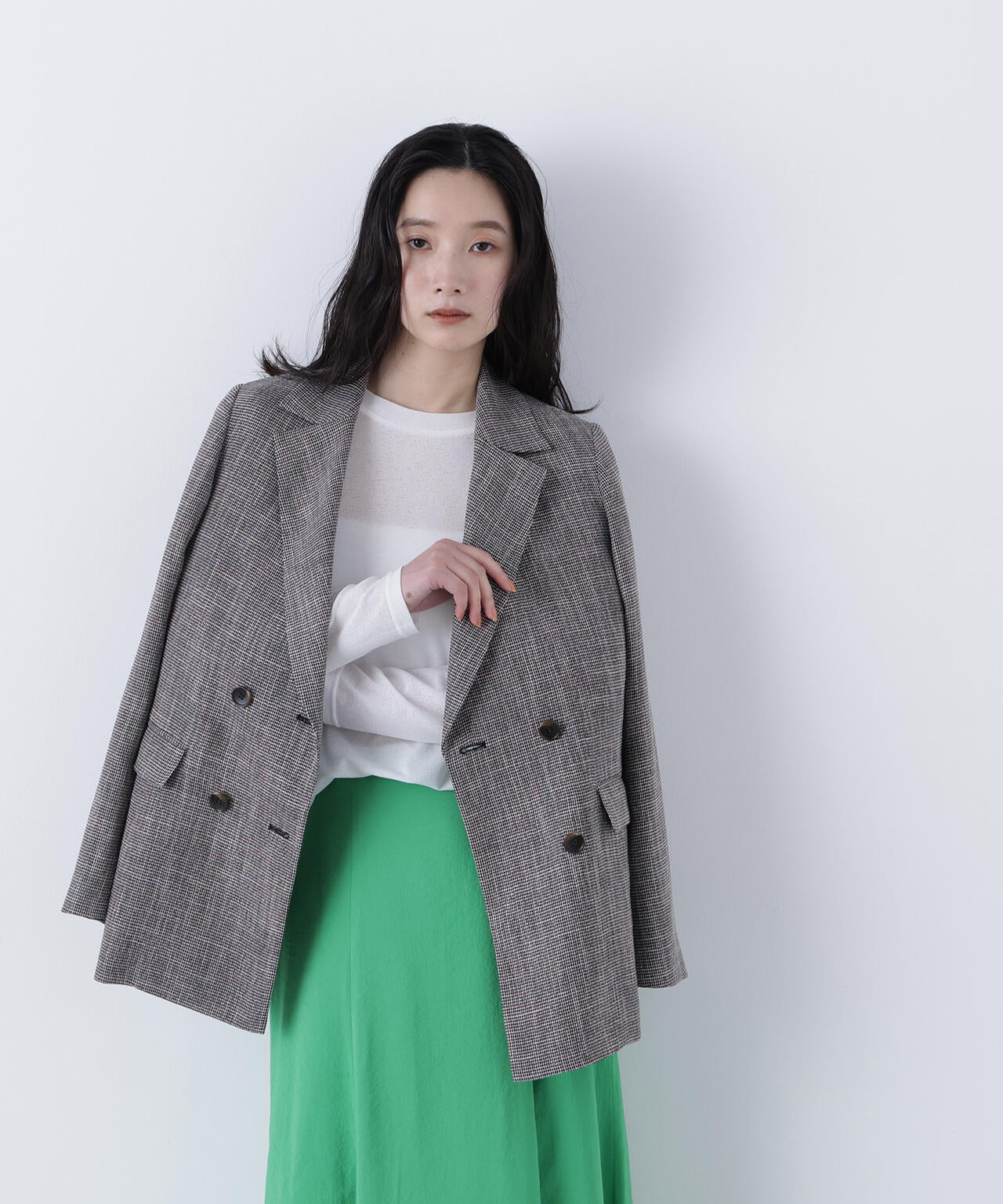 からみ織りダブルジャケット