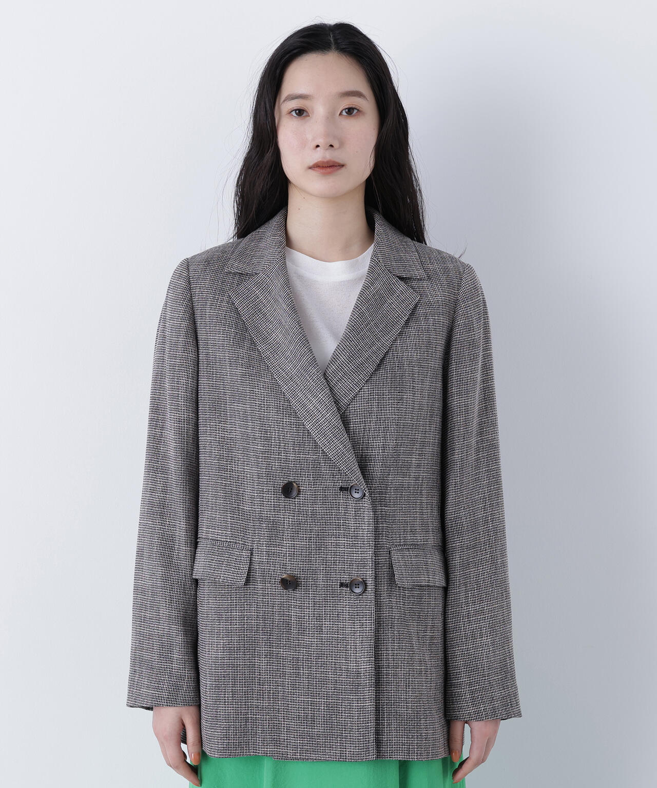 からみ織りダブルジャケット