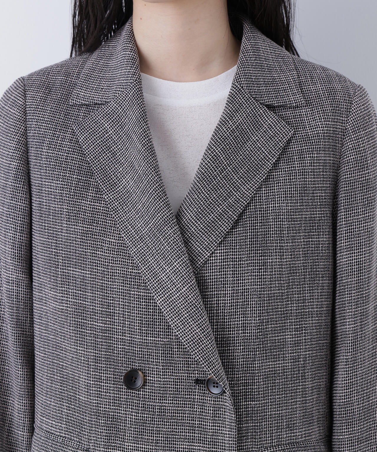 からみ織りダブルジャケット