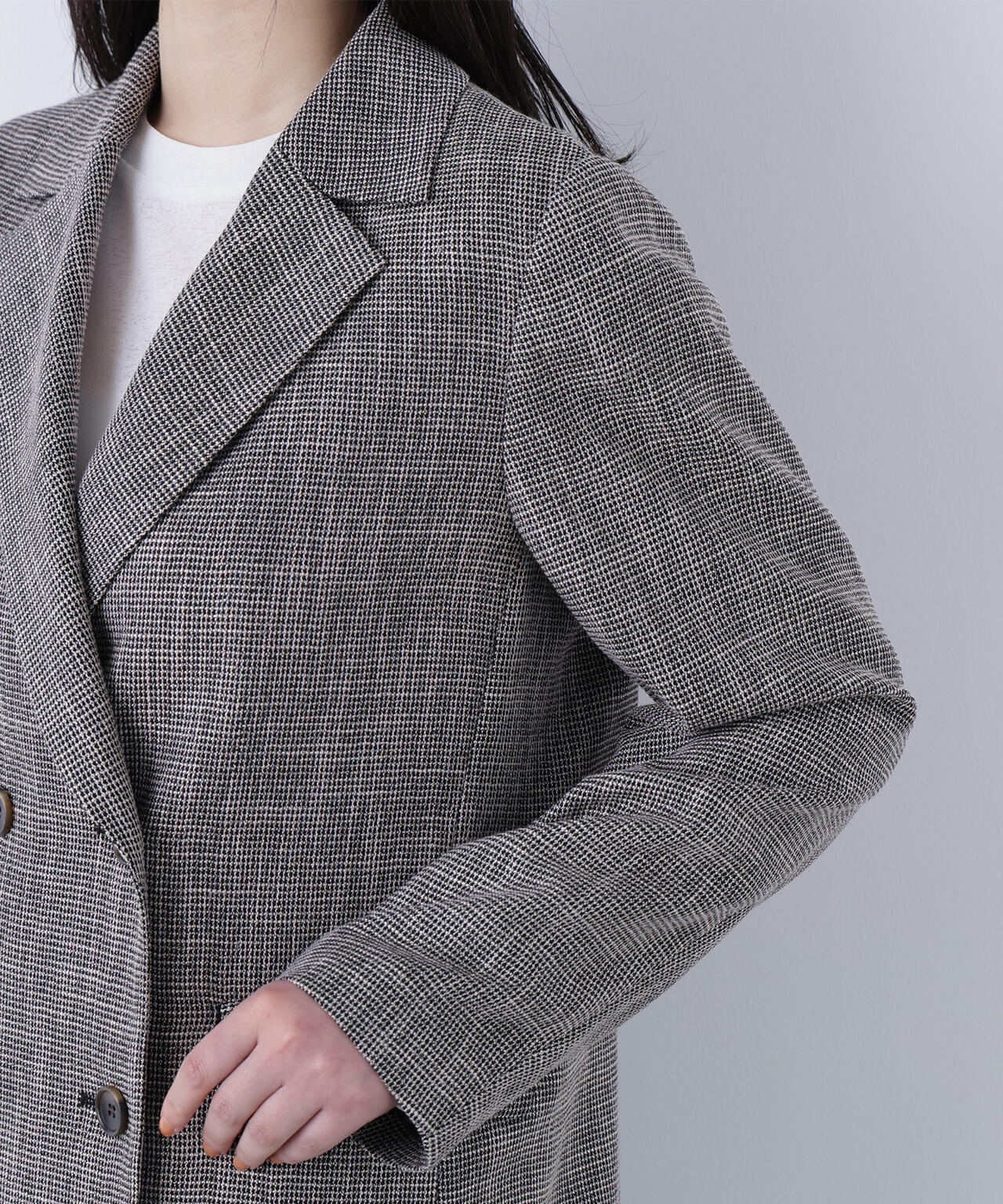 からみ織りダブルジャケット