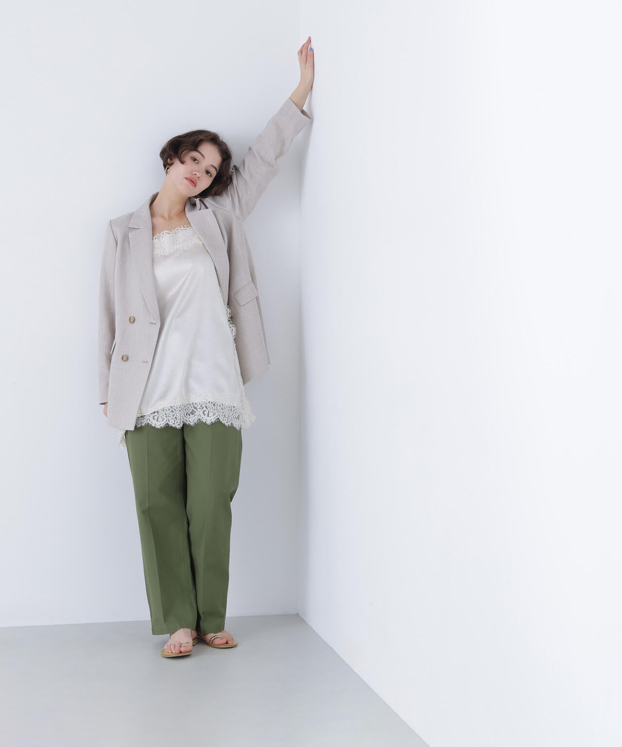 からみ織りダブルジャケット