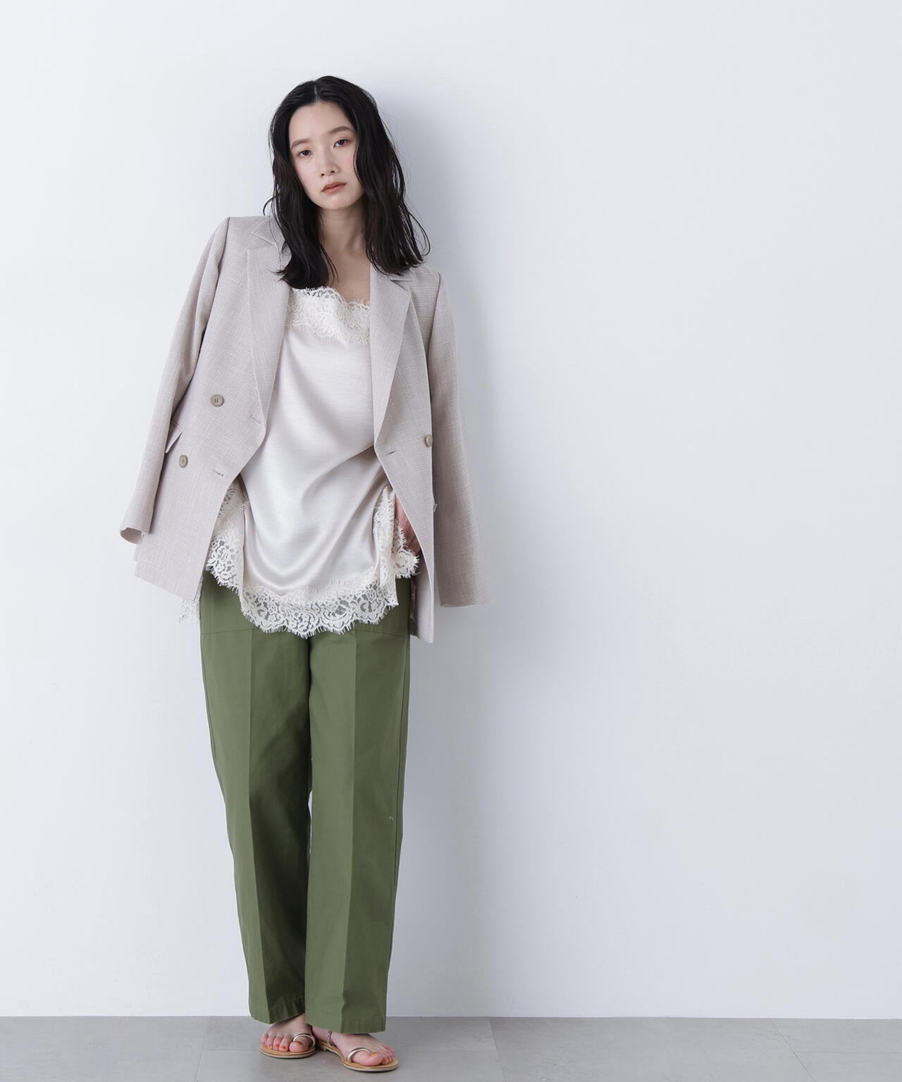 からみ織りダブルジャケット