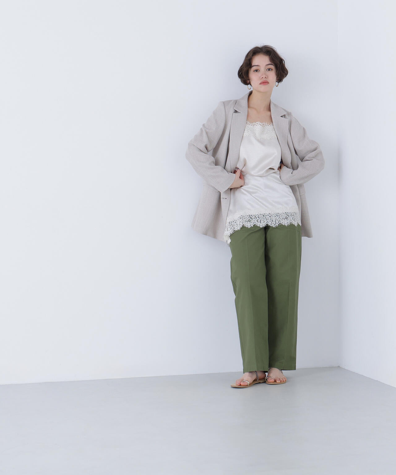 からみ織りダブルジャケット