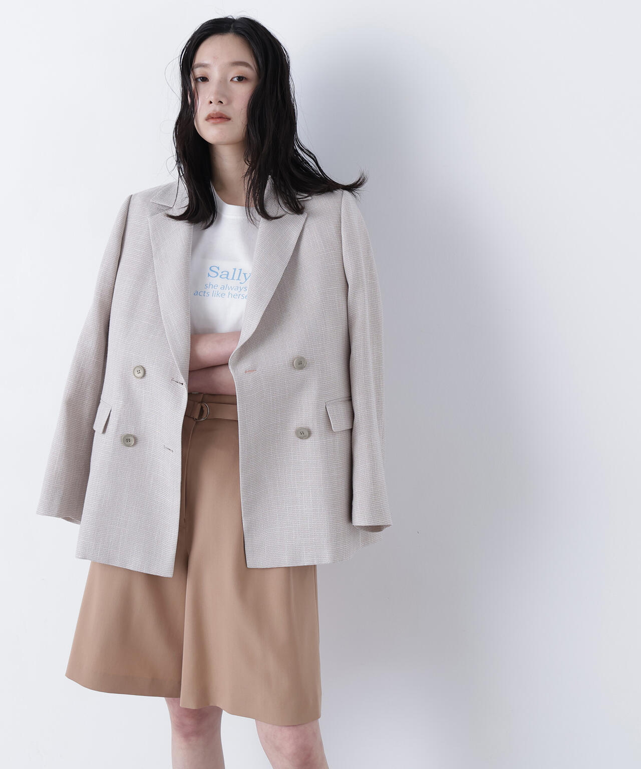 からみ織りダブルジャケット