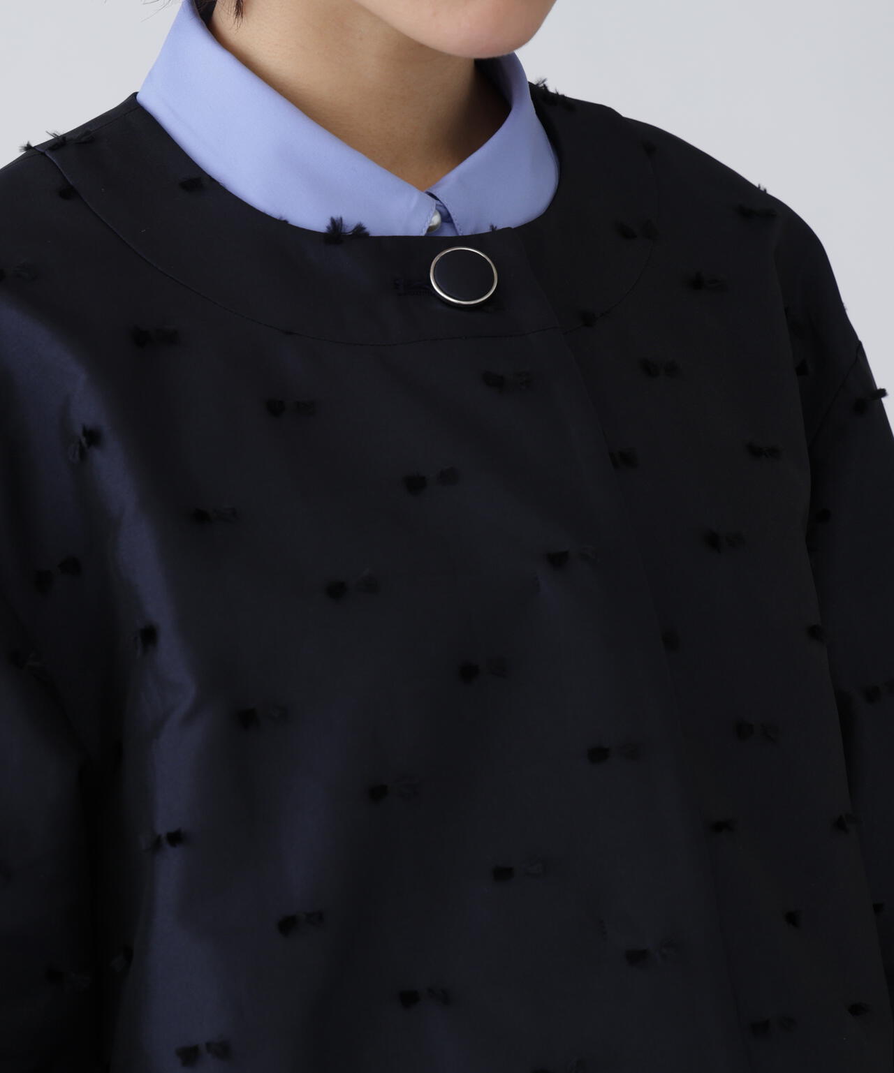 【好きを着て気分が上がる】リボンジャガードショートコート