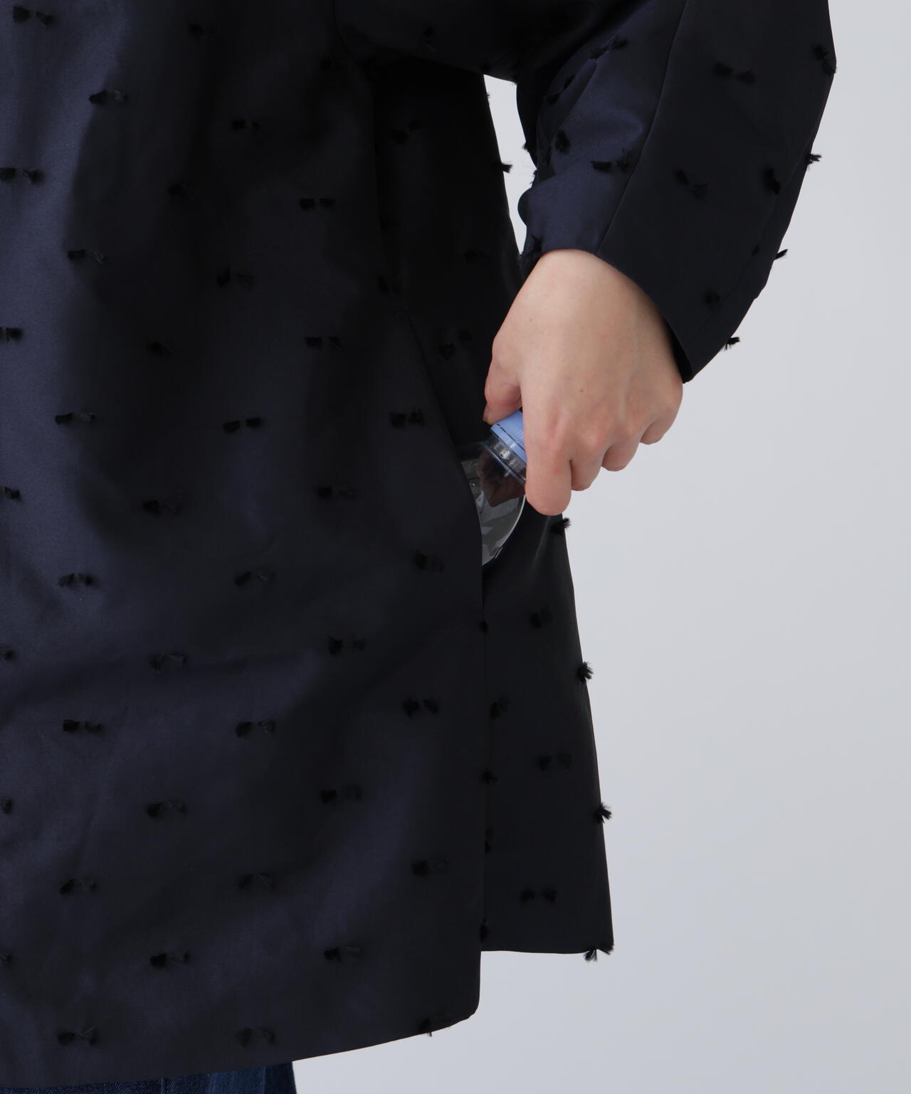 【好きを着て気分が上がる】リボンジャガードショートコート