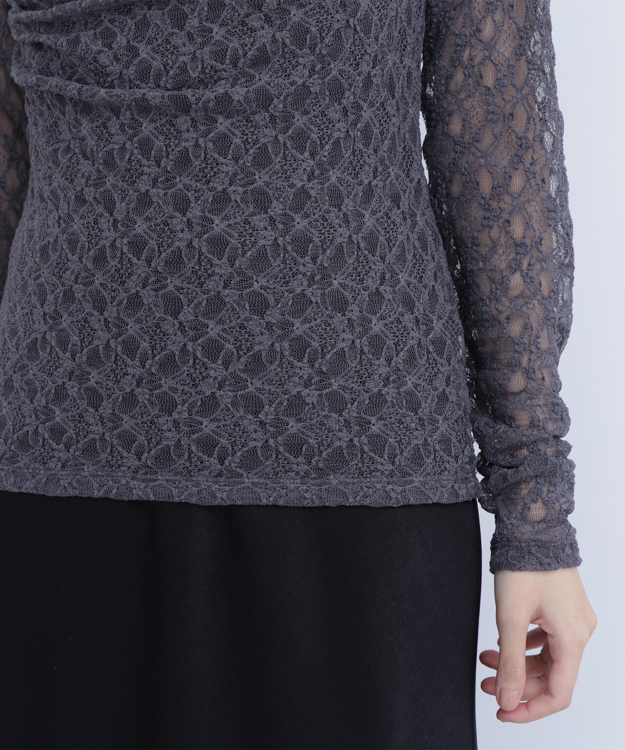 レースドレープカットソー