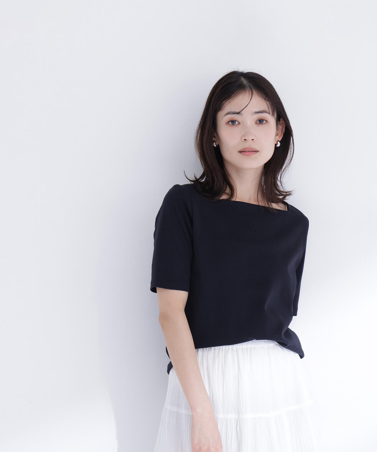 ベーシックTシャツ スクエアネック