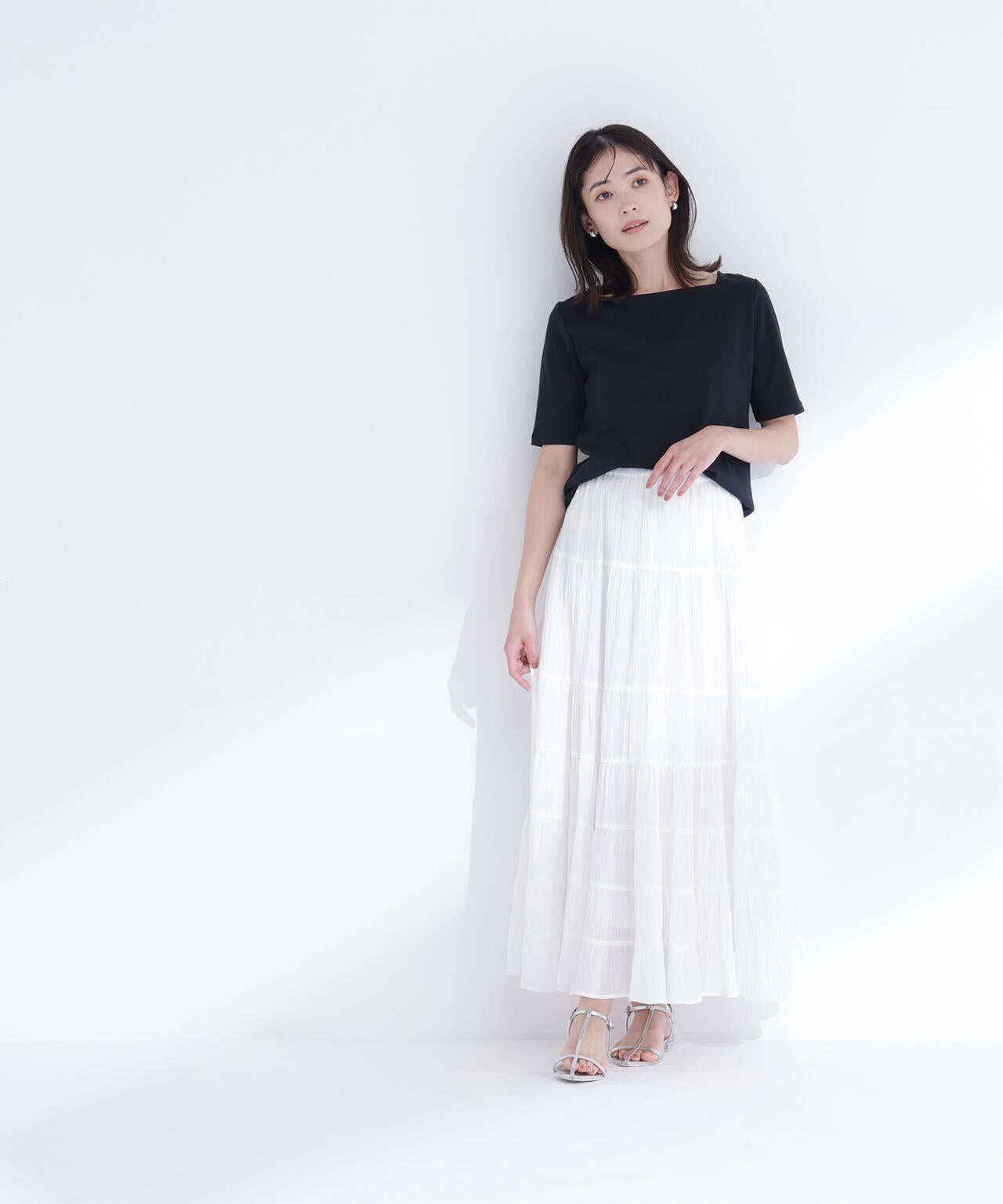 ベーシックTシャツ スクエアネック