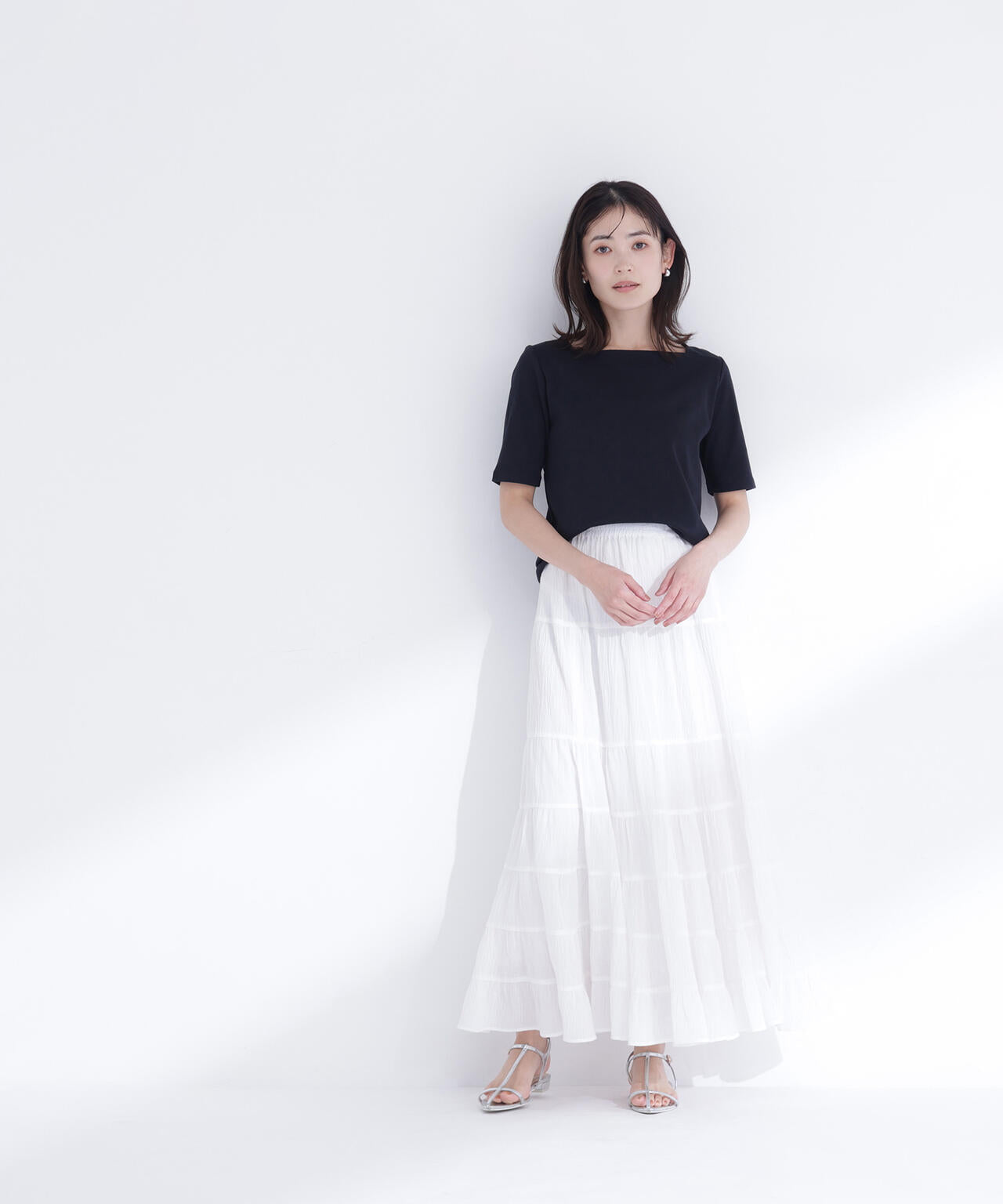 ベーシックTシャツ スクエアネック