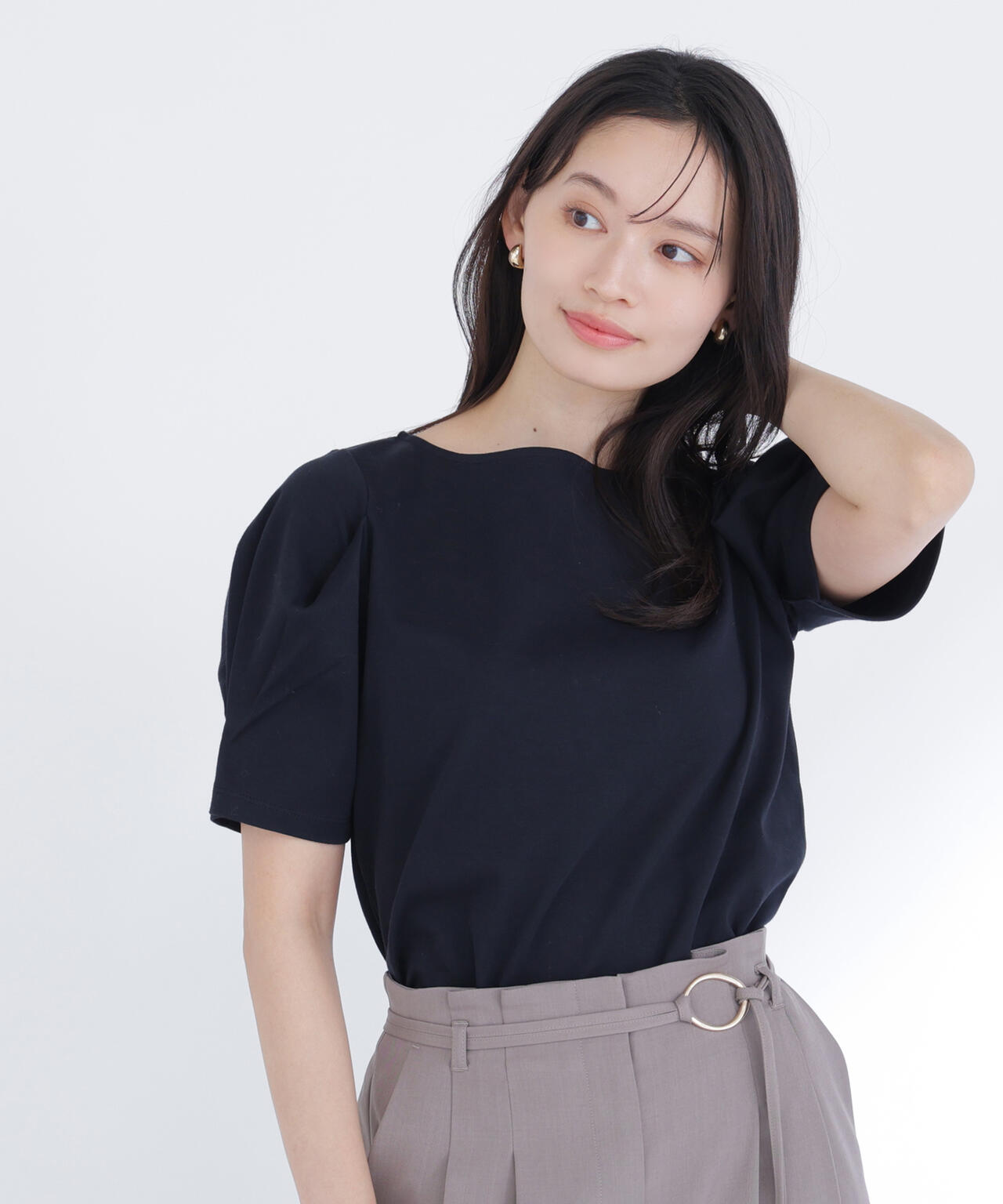 ベーシックTシャツ フォルムスリーブ