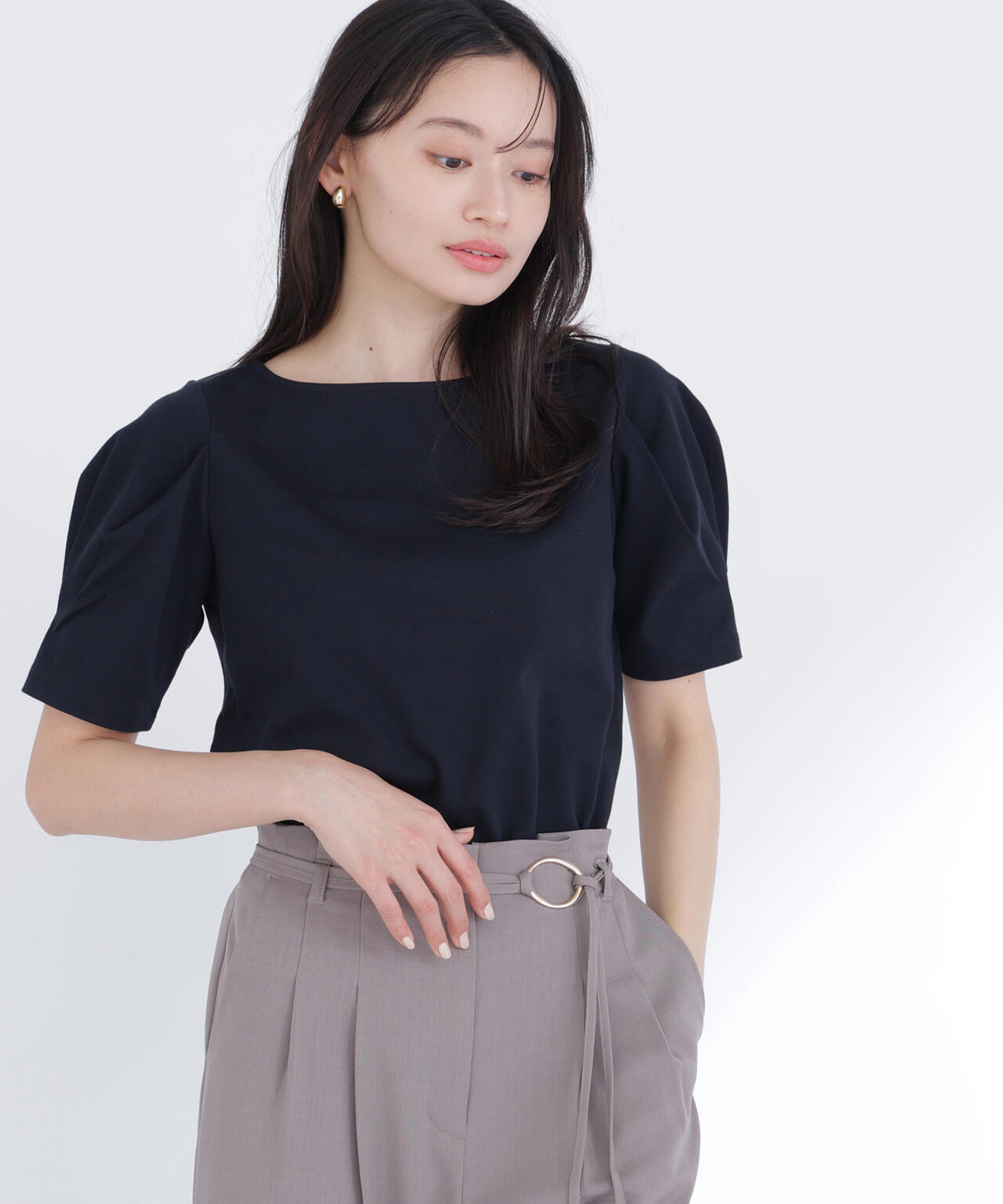 ベーシックTシャツ フォルムスリーブ