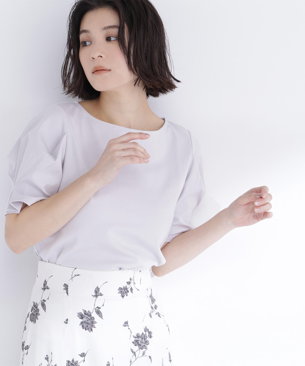 ベーシックTシャツ フォルムスリーブ