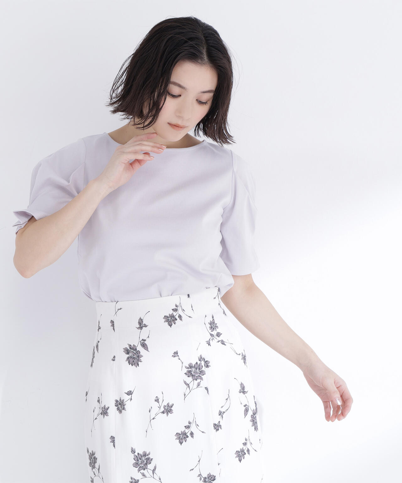 ベーシックTシャツ フォルムスリーブ