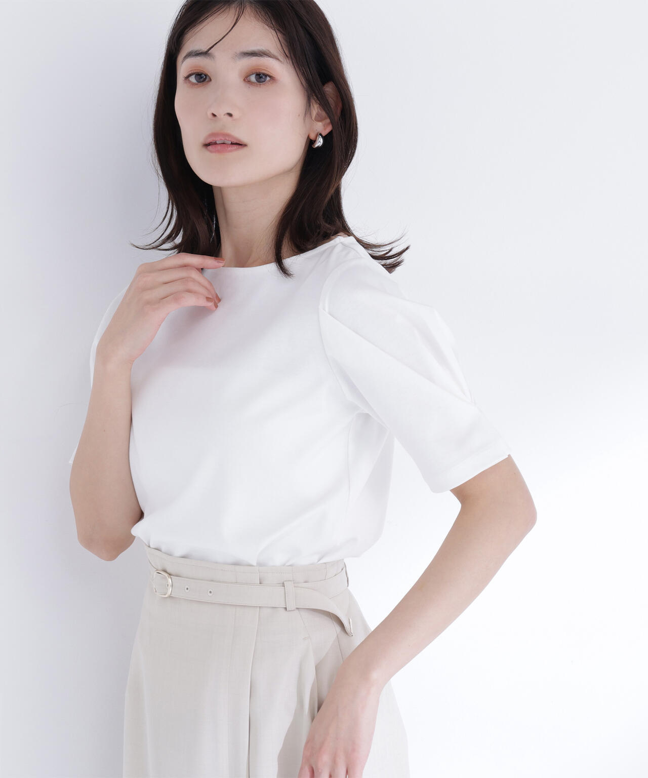 ベーシックTシャツ フォルムスリーブ
