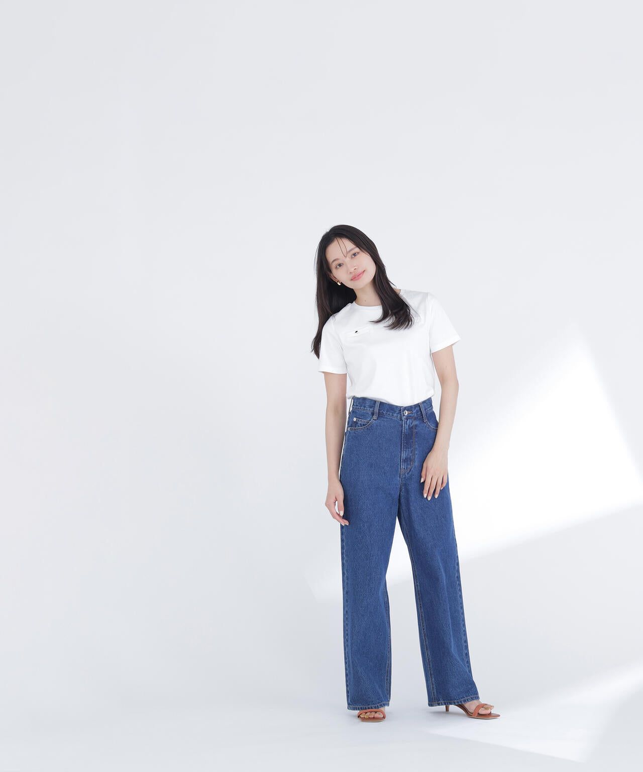 【6/16 ~6/18 2buy10%OFF 対象商品】ベーシックTシャツ フェイクポケット付き
