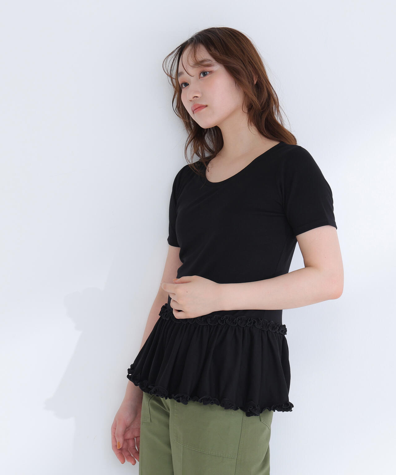 ヘムフリルカットソー