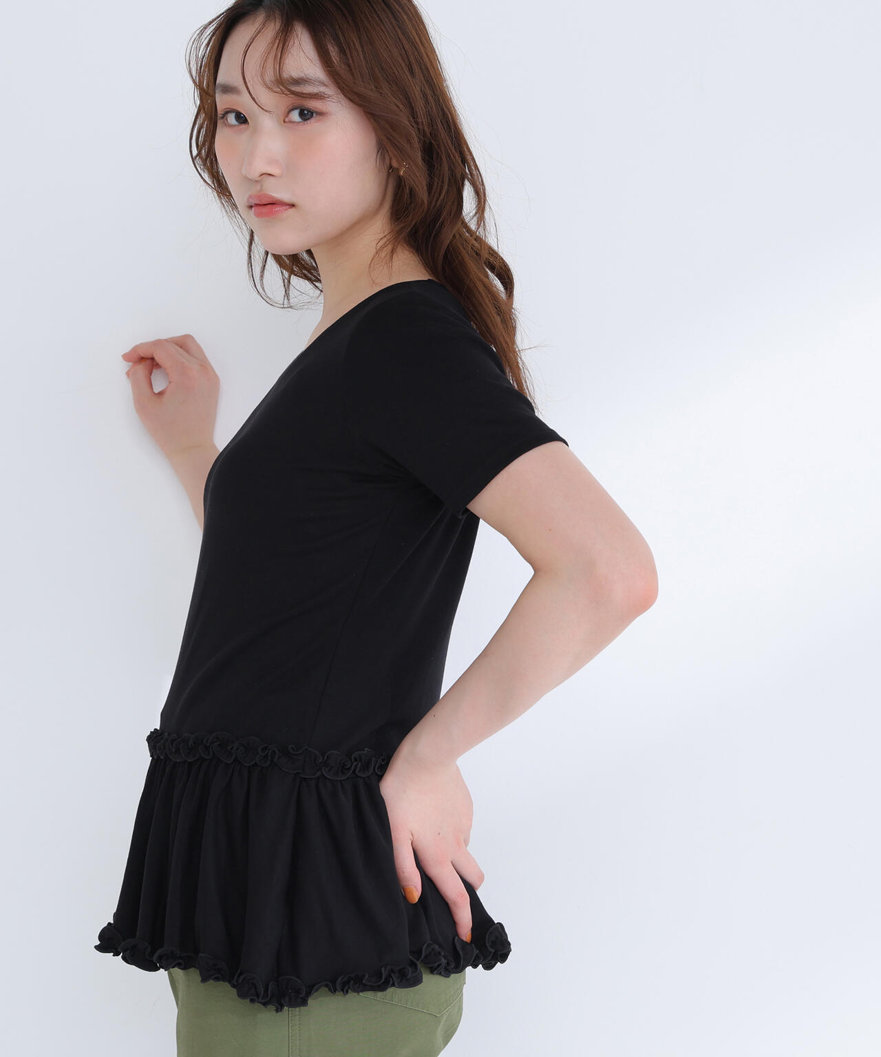 ヘムフリルカットソー