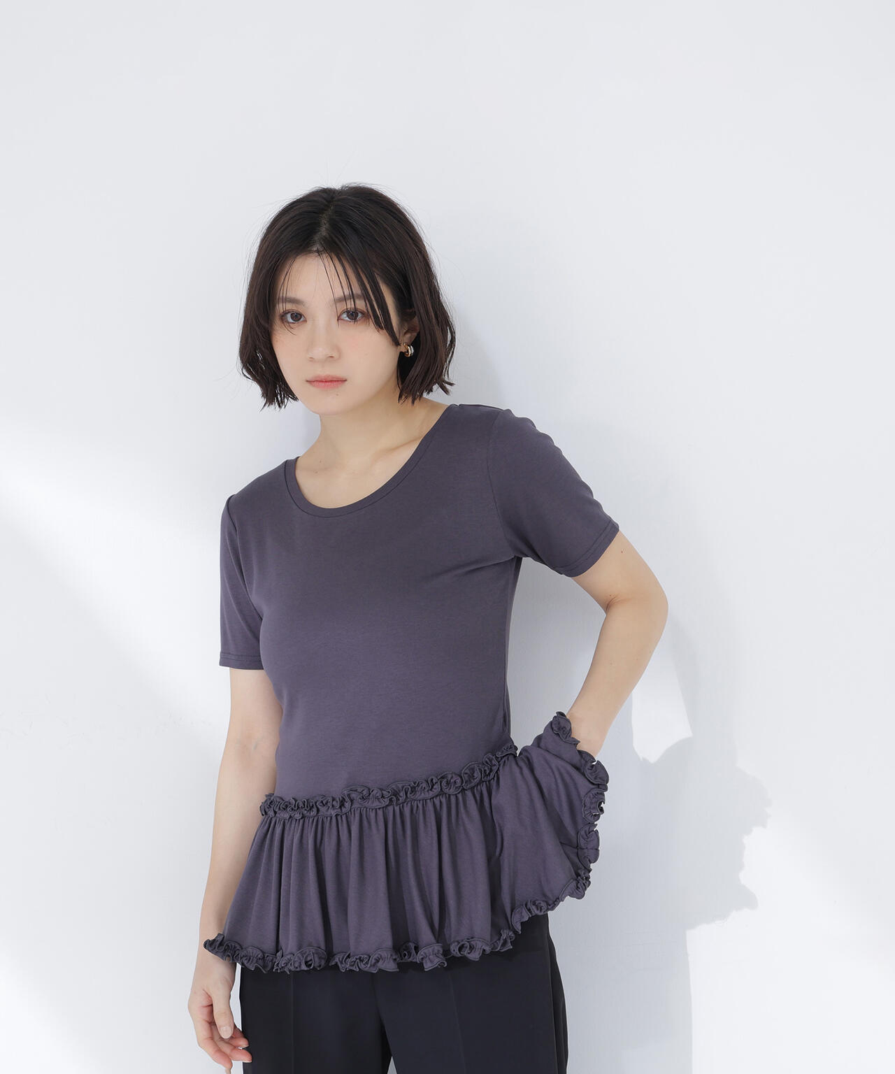 ヘムフリルカットソー