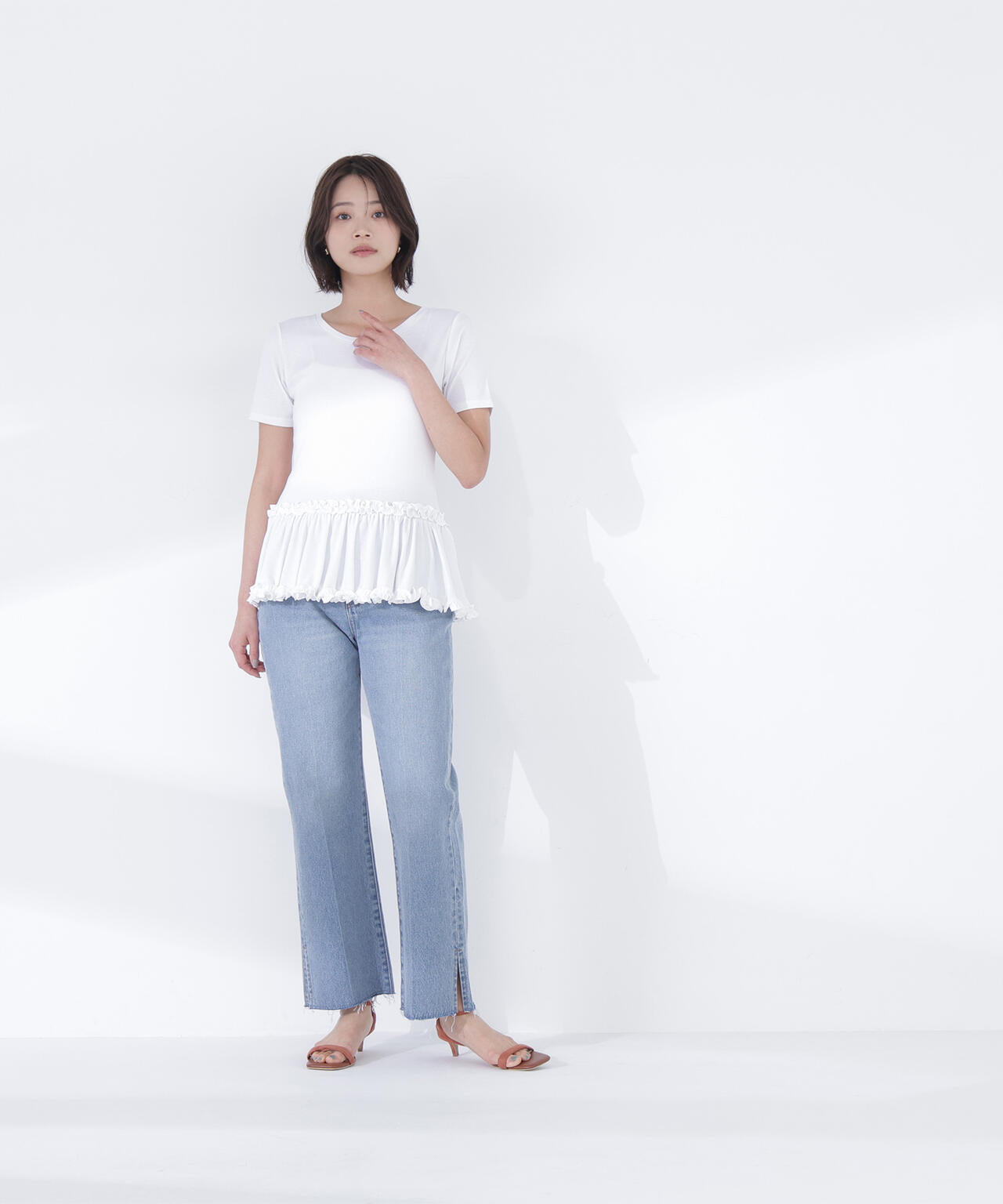 ヘムフリルカットソー