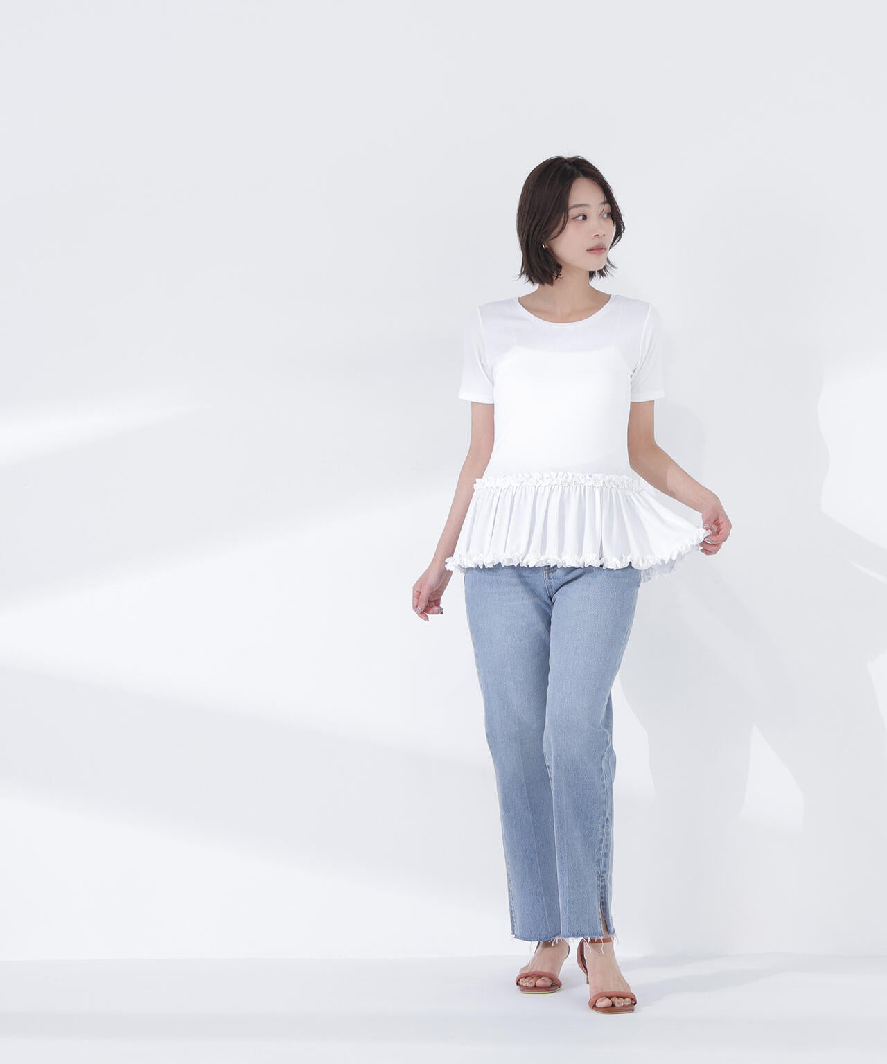 ヘムフリルカットソー