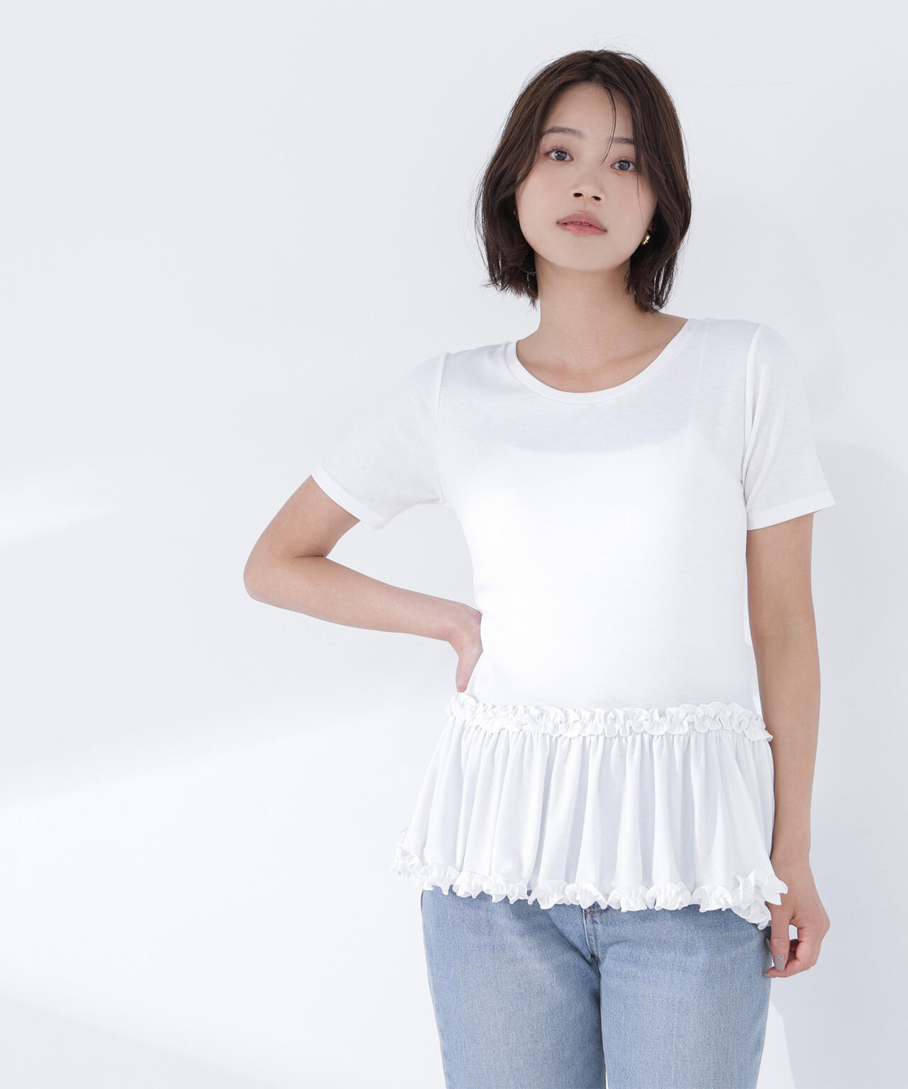 ヘムフリルカットソー