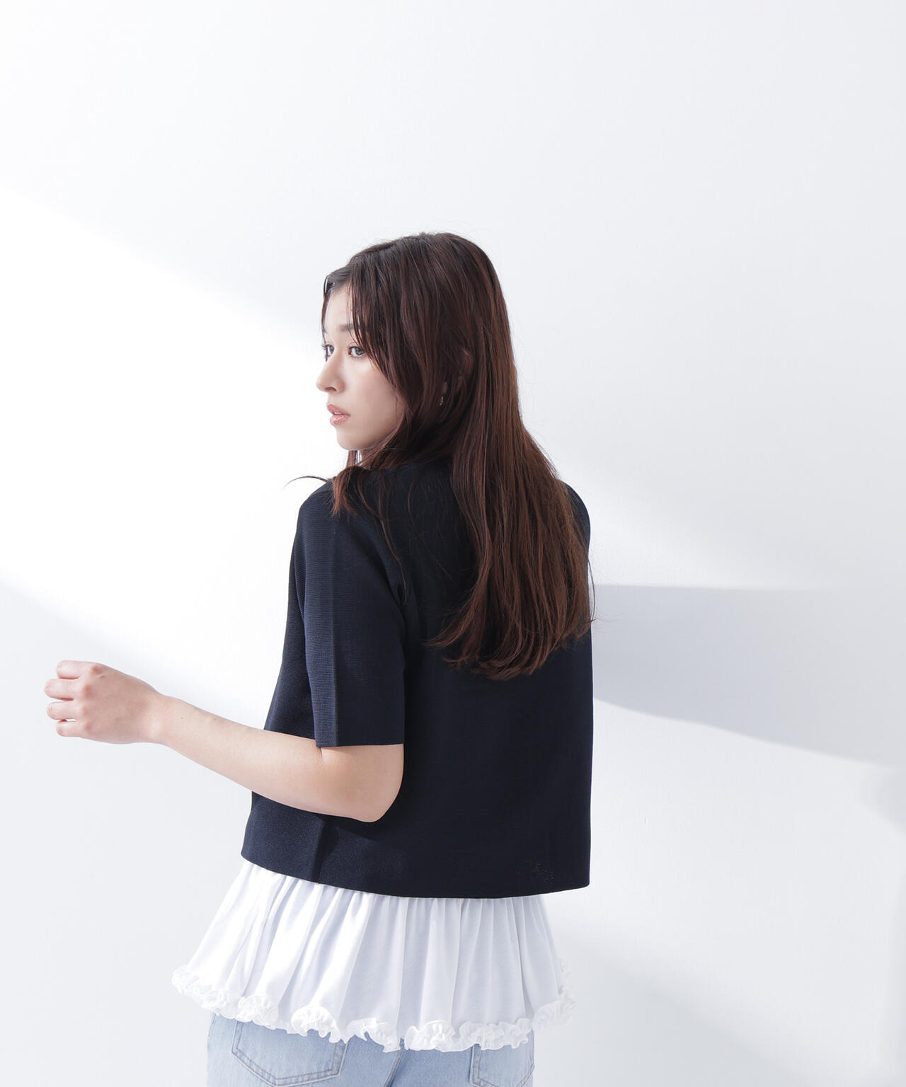 ヘムフリルカットソー