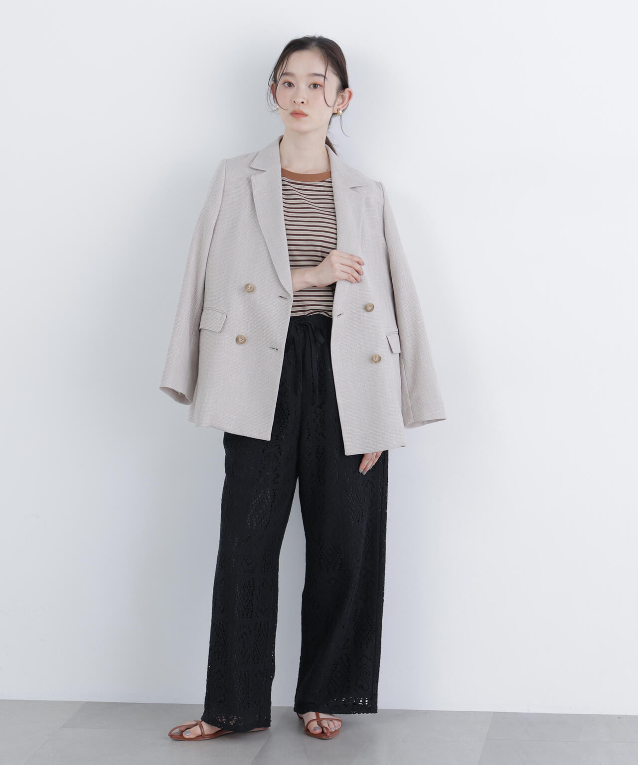 <STAR & STRIPE>ボーダーカットソーノースリーブ