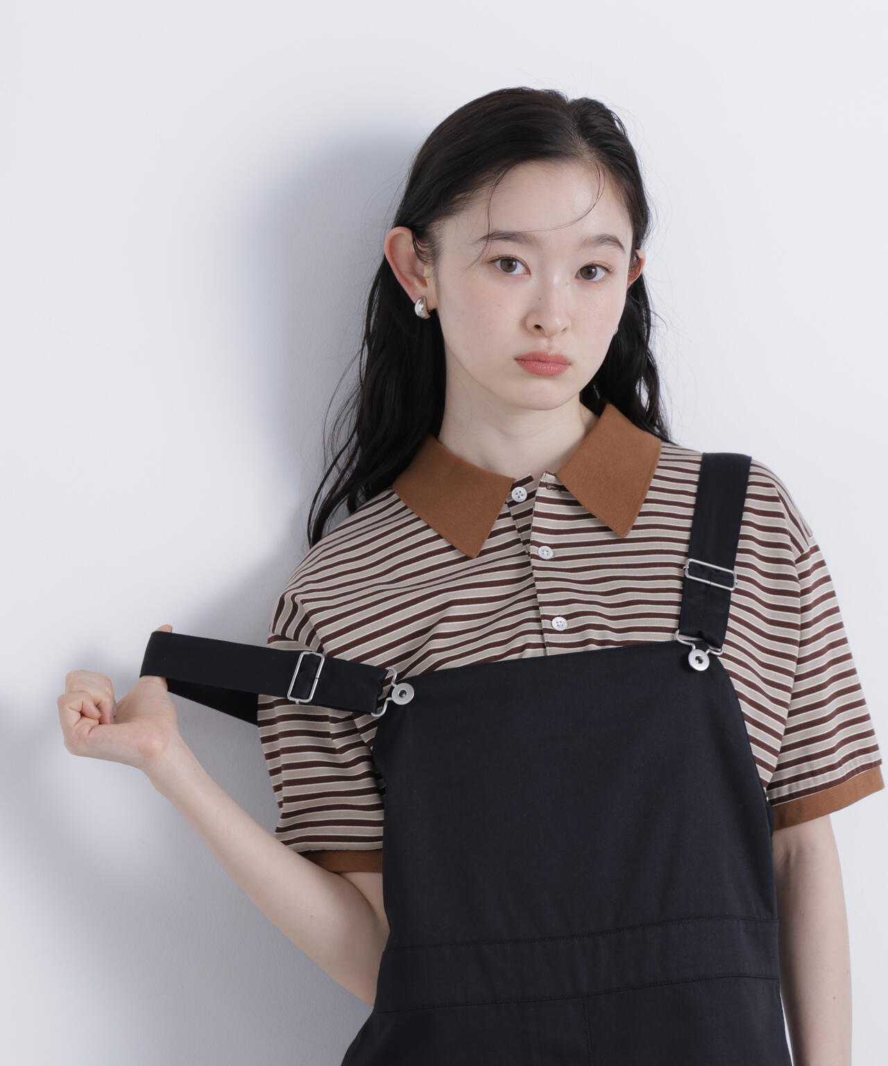 (FUDGE掲載)(STAR & STRIPE)ボーダー半袖ポロシャツ
