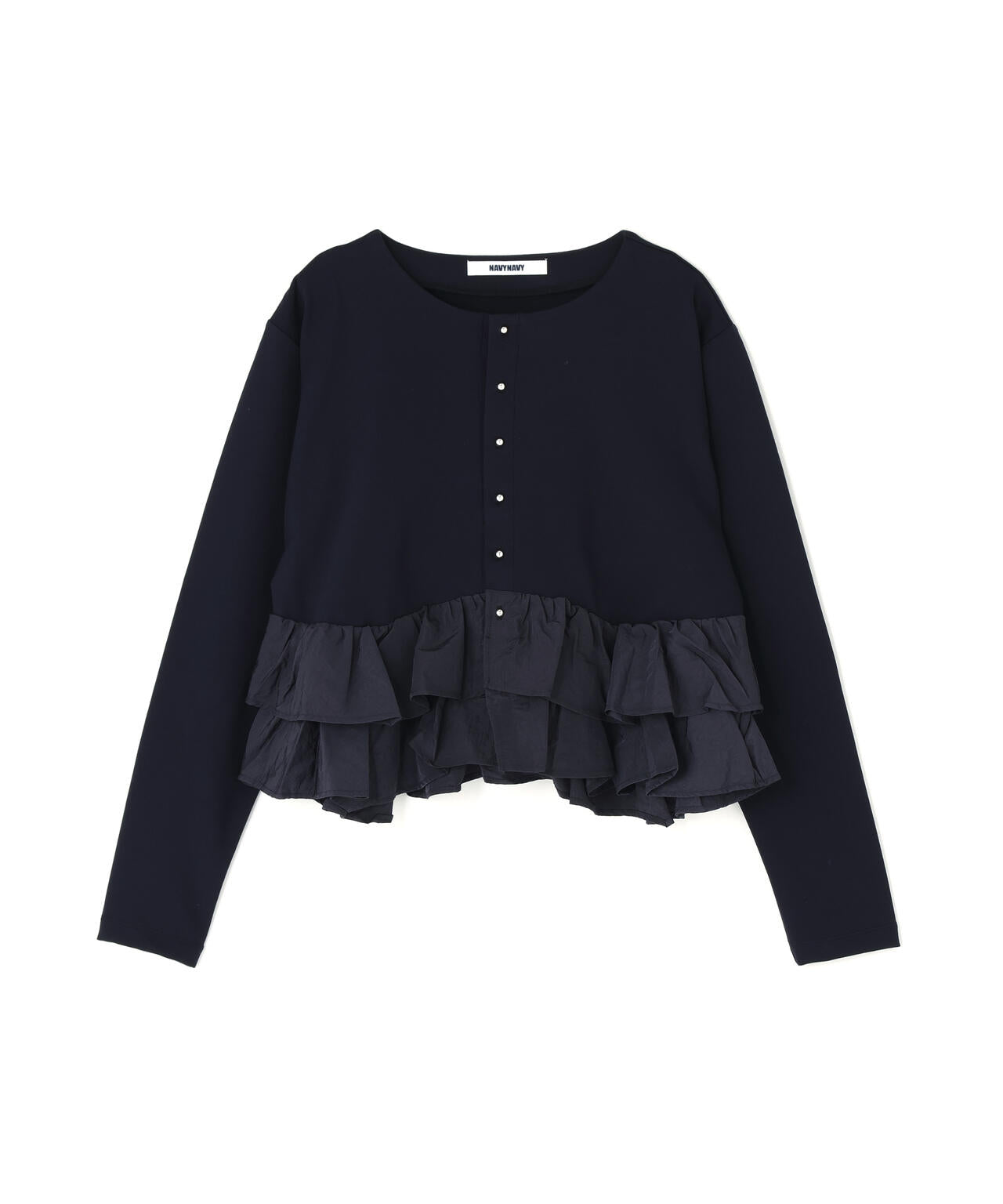 好きを着て気分が上がる】フリルドッキングカットソーブルゾン