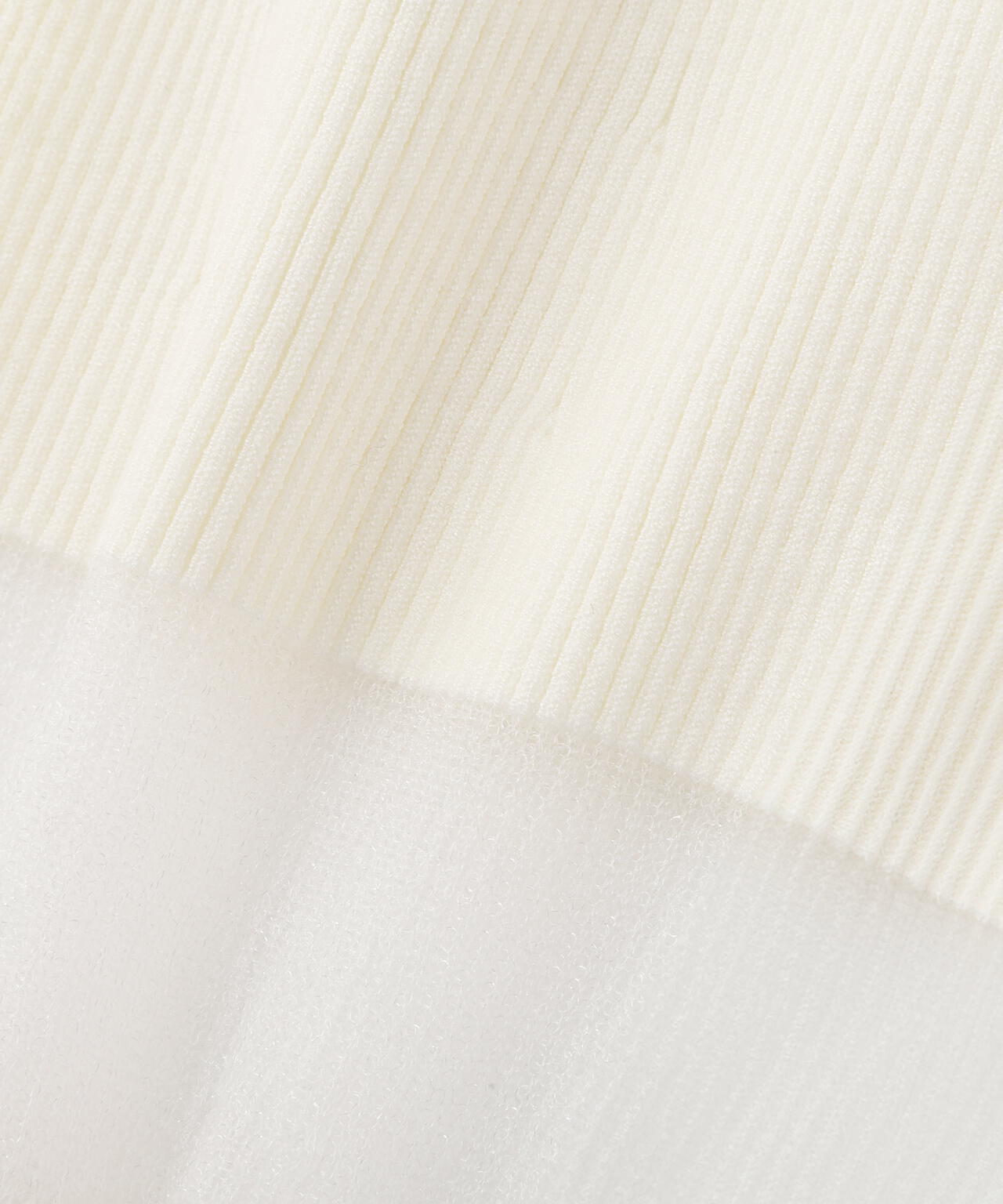 シアーフレアカフスリブニット