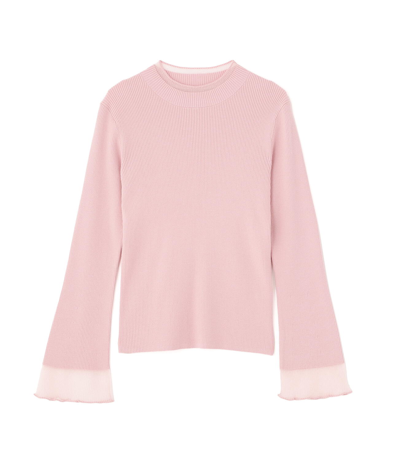 シアーフレアカフスリブニット