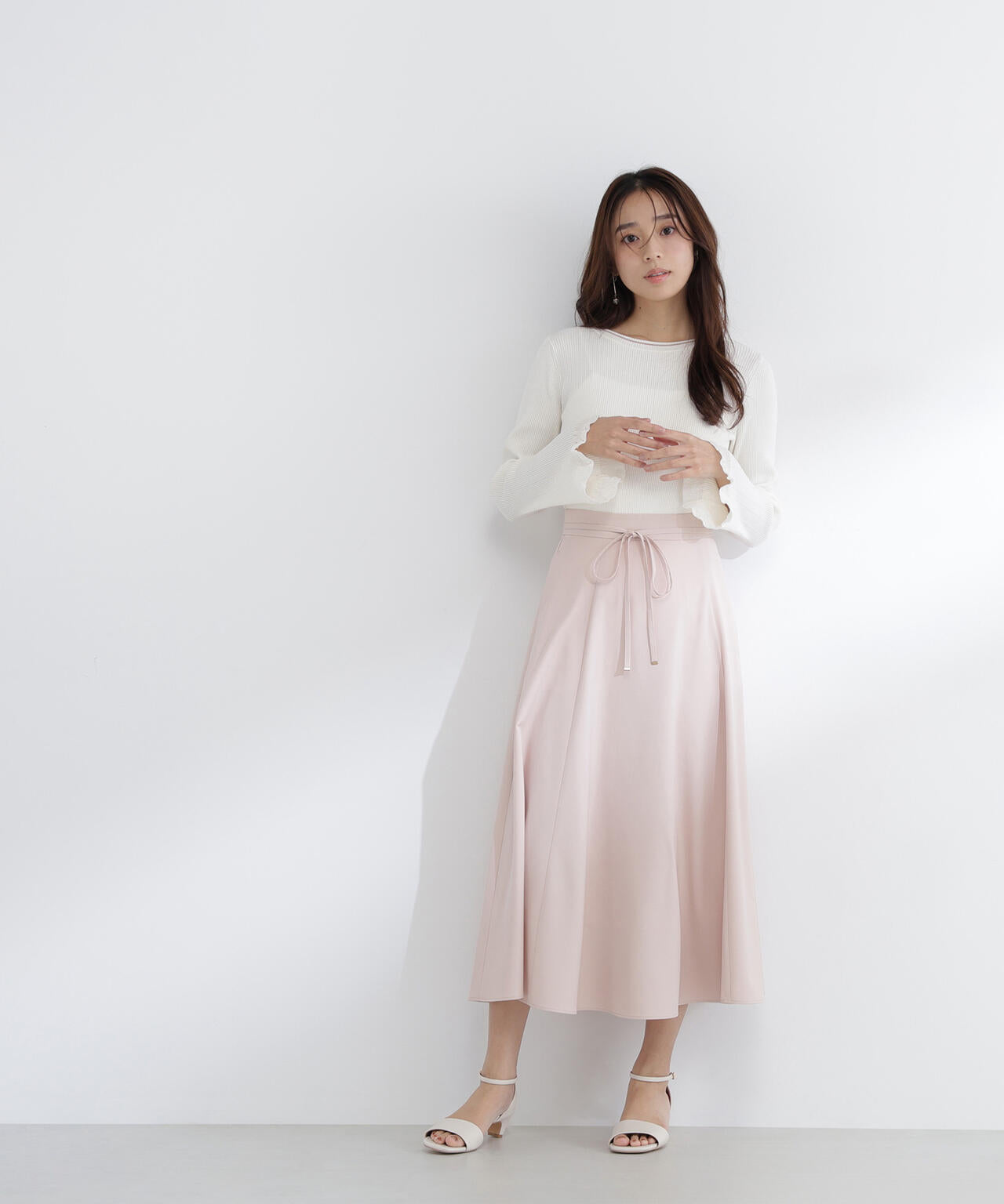 レーシーカフスリブニット