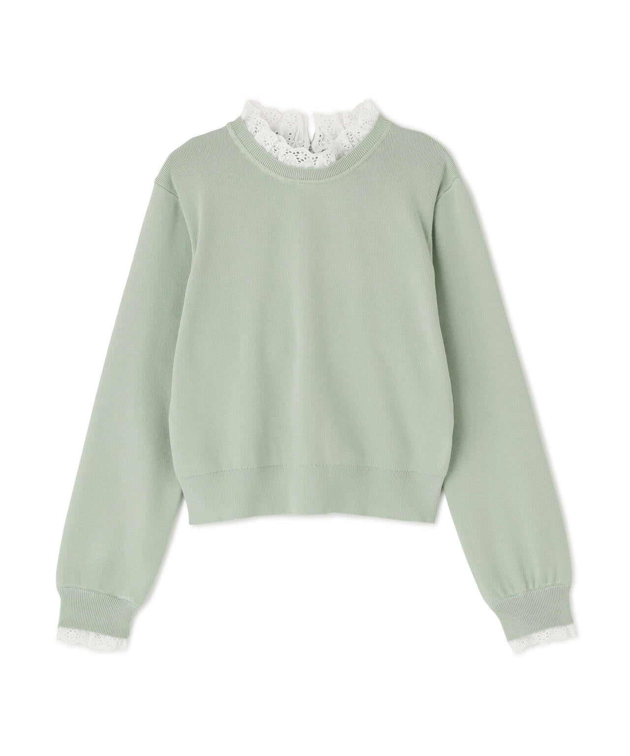 レースフリルドッキングニット