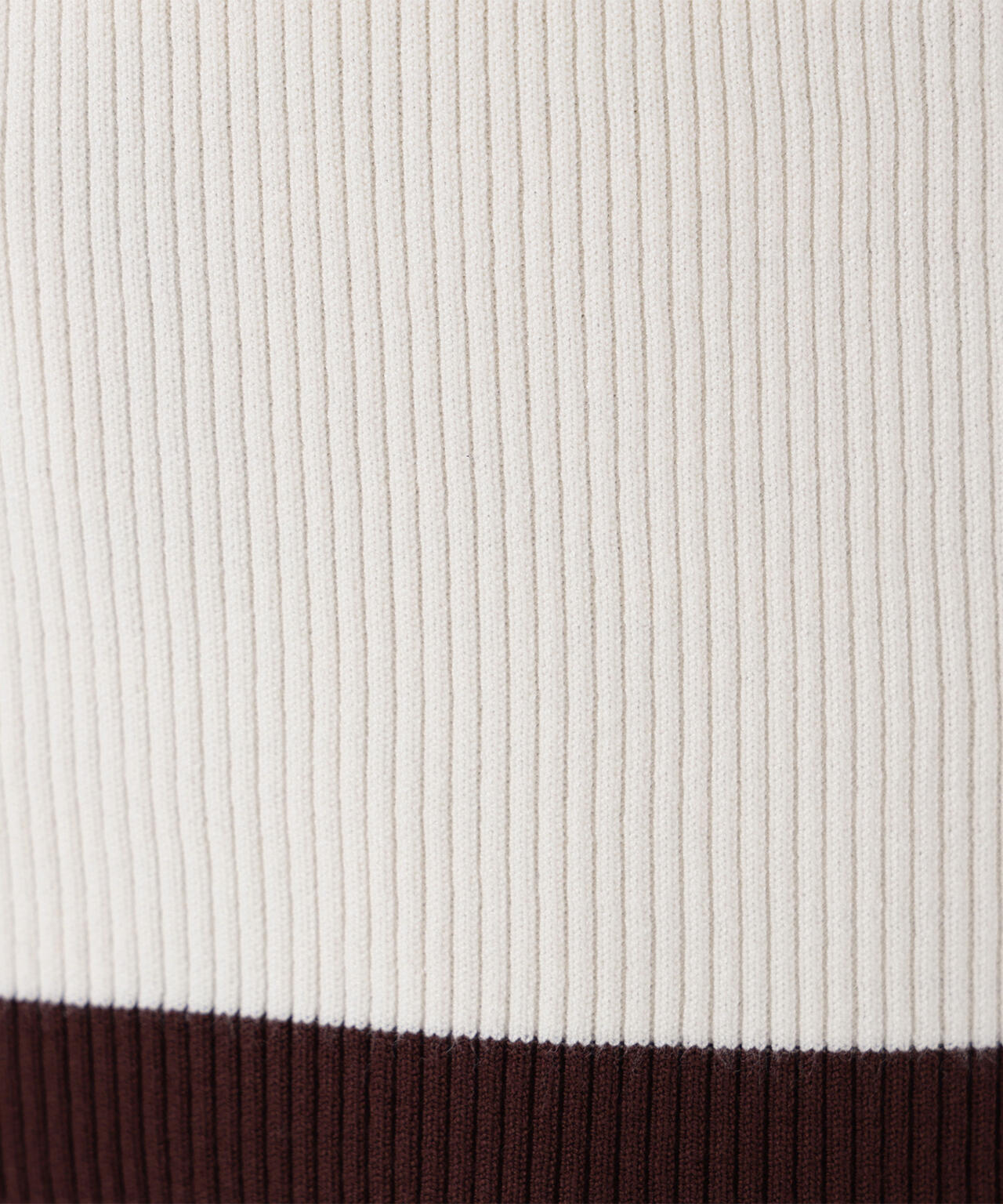 バイカラーフリルトリムニット