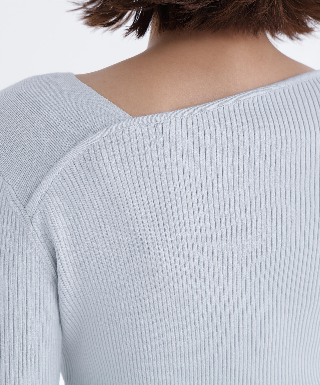 ショルダータックアシメネックニット