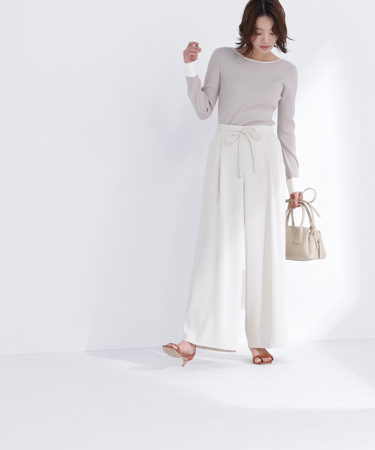 ダブルカフスニット