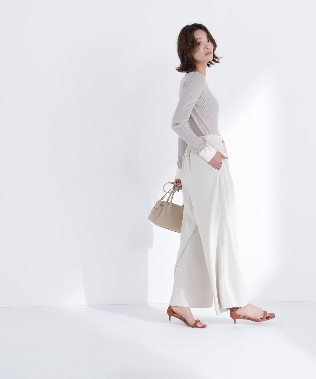 ダブルカフスニット