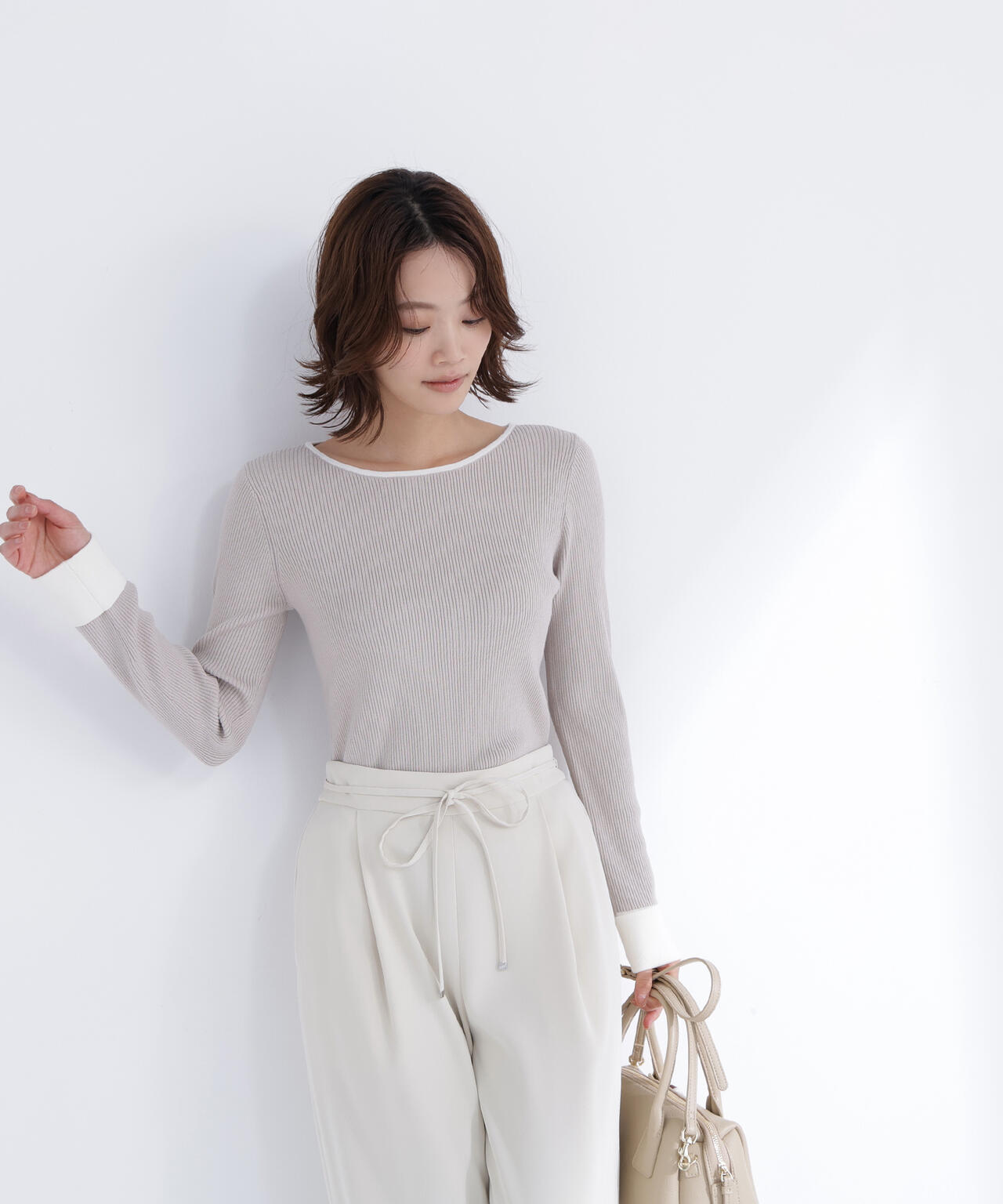 ダブルカフスニット