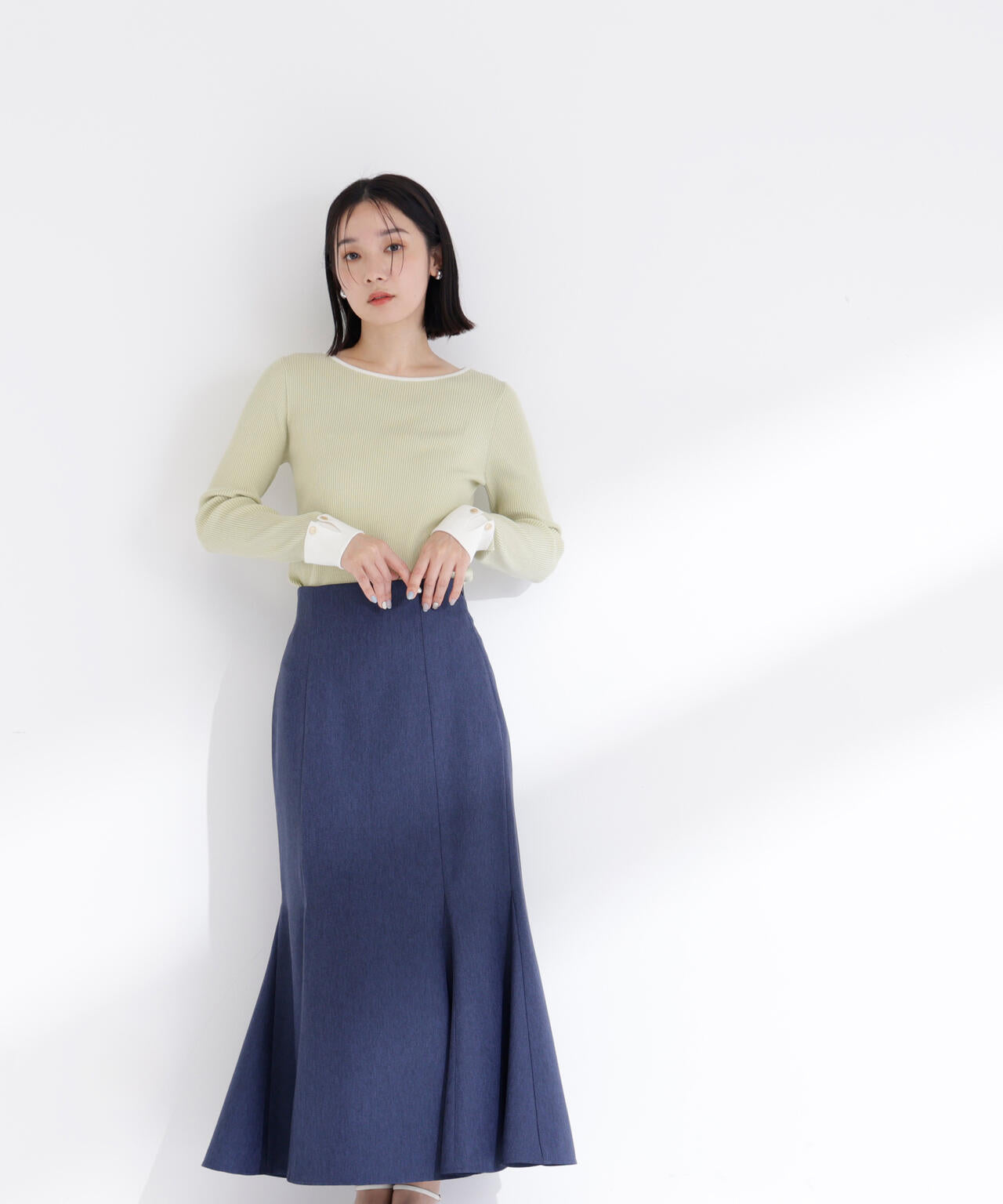 ダブルカフスニット