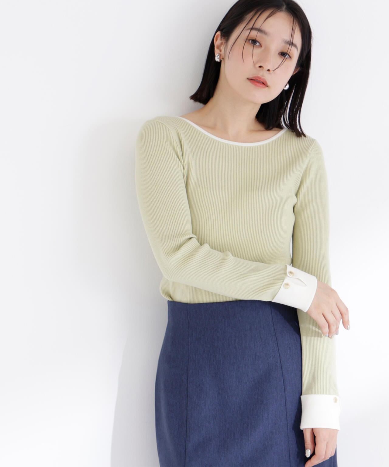 ダブルカフスニット