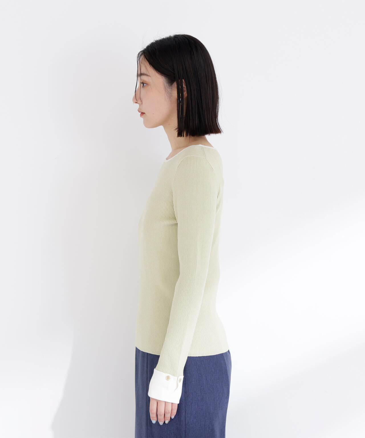 ダブルカフスニット